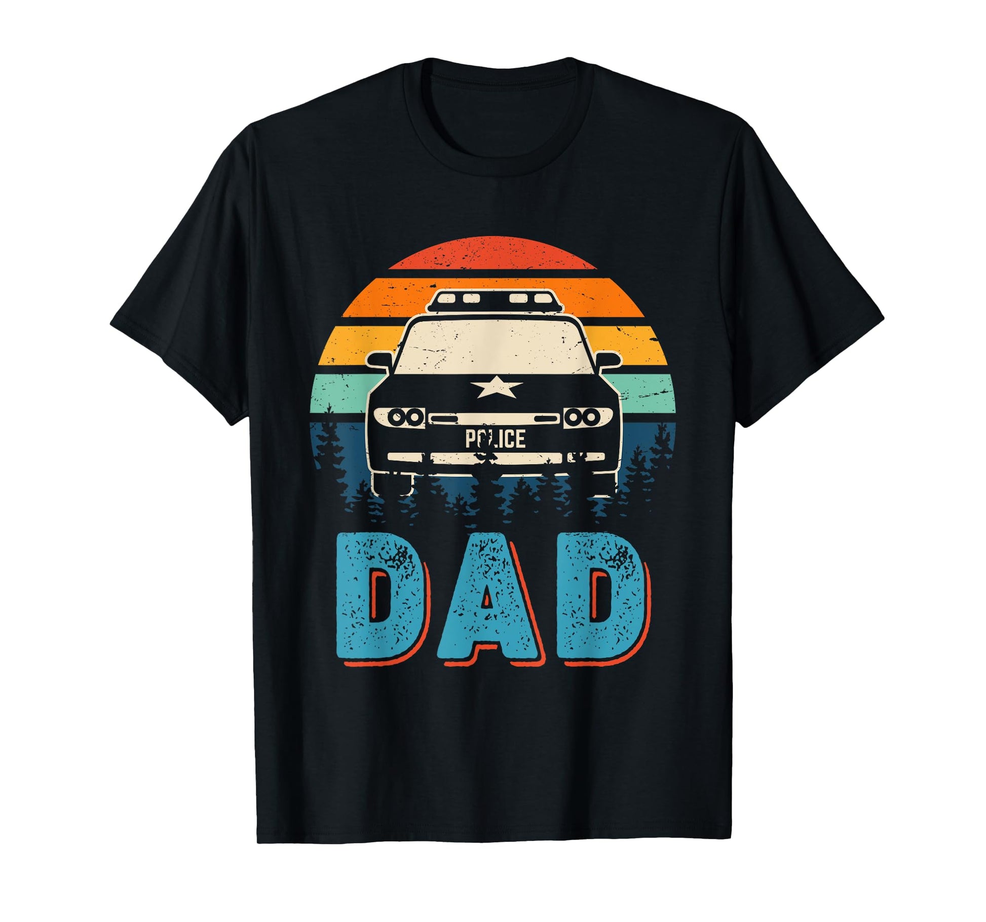 Dad Costume Police Car Matching Driver T-Shirt - Unique Graphic Men Women - T-Shirt, Sweatshirt, Hoodie