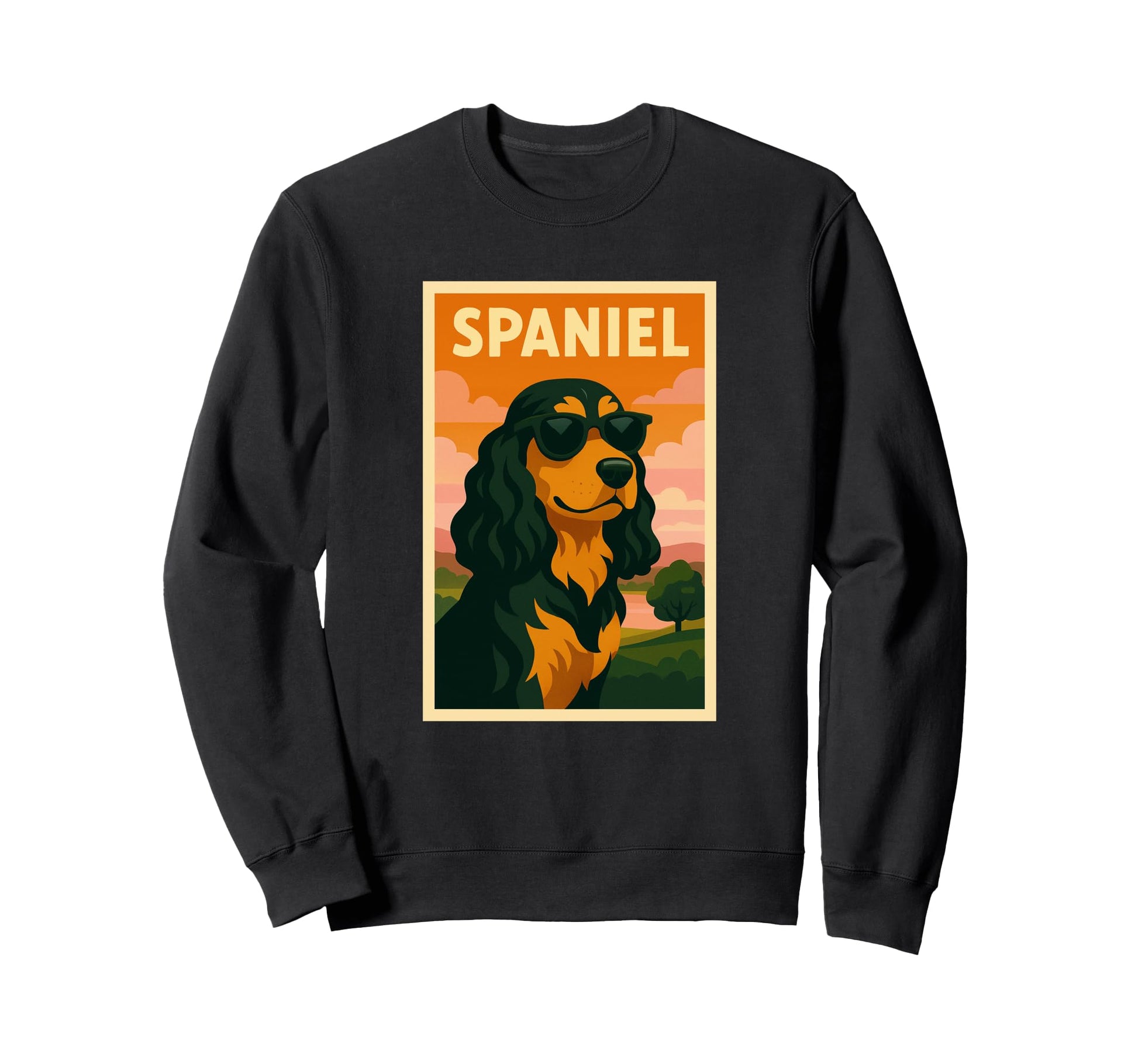 English Cocker Spaniel Art Sweatshirt - Custom Art Print Men Women - T-Shirt, Sweatshirt, Hoodie