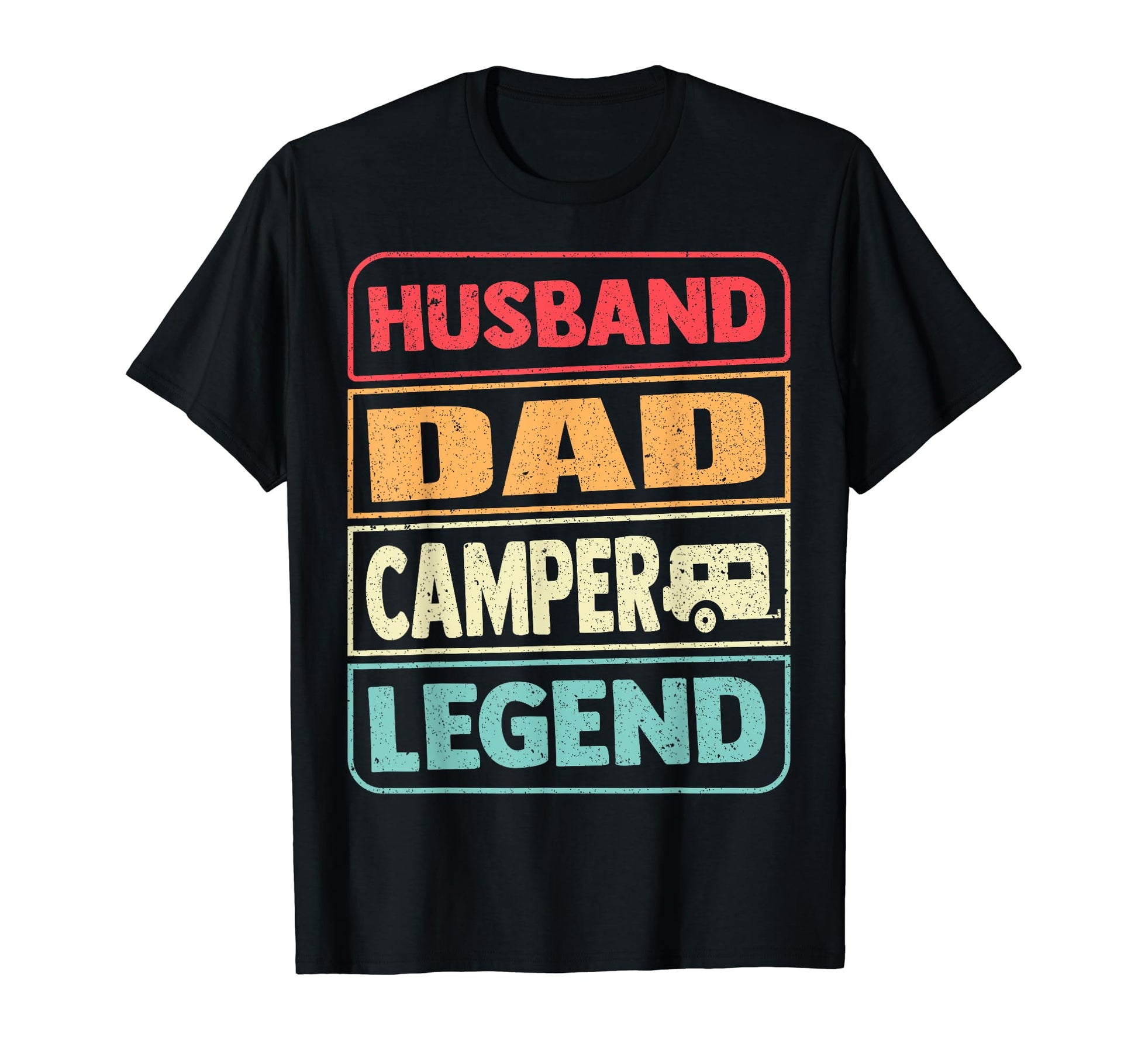 Husband Dad Camper Legend Camping T-Shirt - Graphic Print Men Women - T-Shirt, Sweatshirt, Hoodie