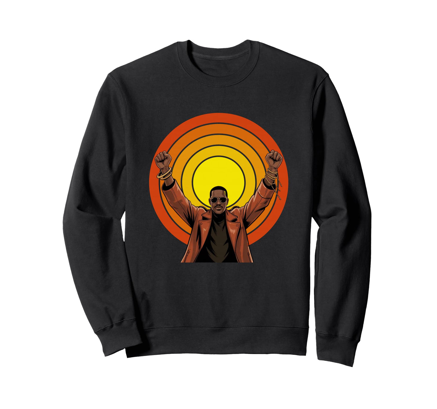 Confident African American Sweatshirt - Fun Novelty Design Men Women - T-Shirt, Sweatshirt, Hoodie