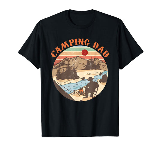 Camping Dad Fathers Day Fishing T-Shirt - Fun Novelty Design for Adults - T-Shirt, Sweatshirt, Hoodie