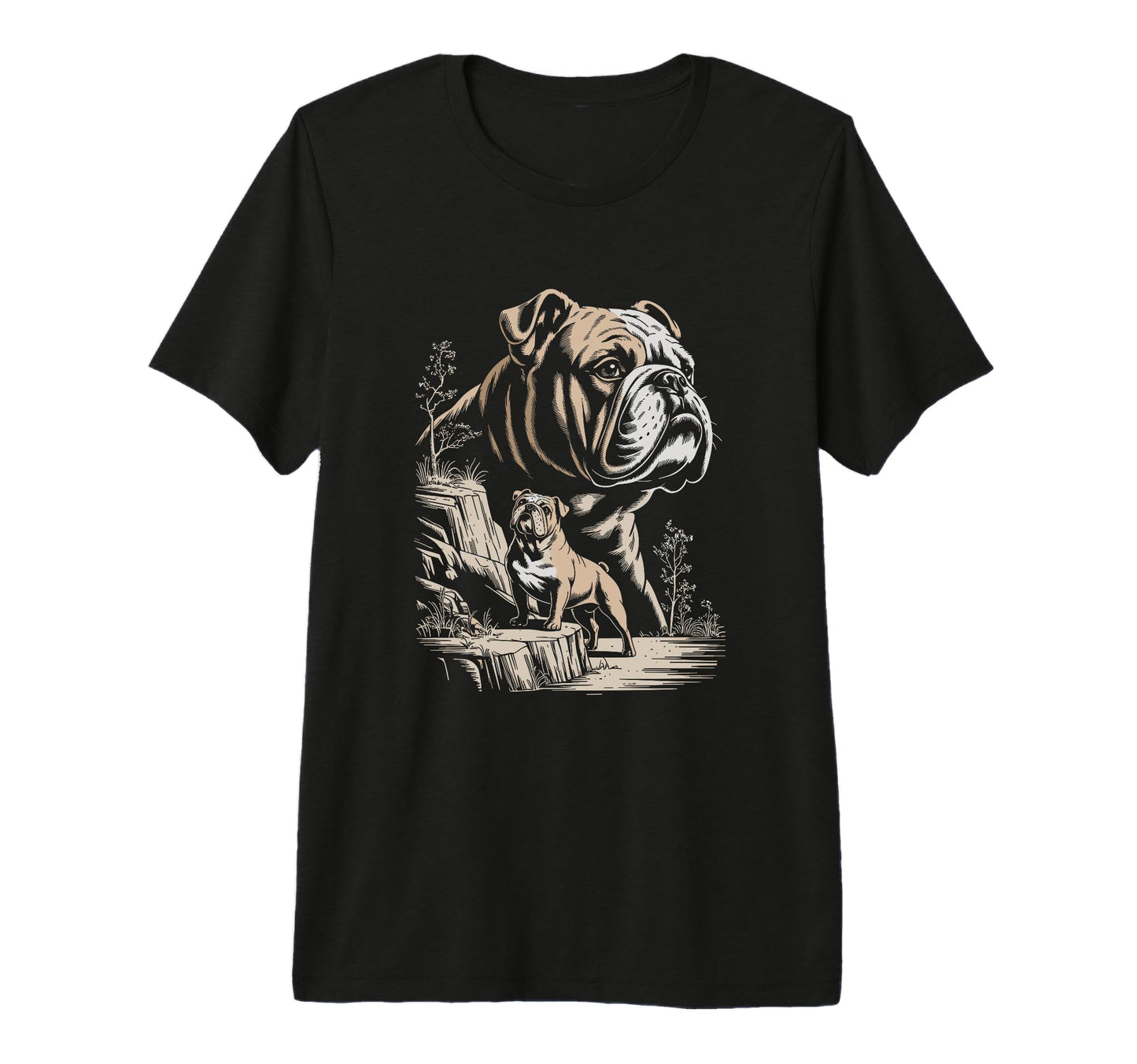 Mom Dad English Bulldog Dog Owner Hiking T-Shirt - Graphic Print Men Women - T-Shirt, Sweatshirt, Hoodie