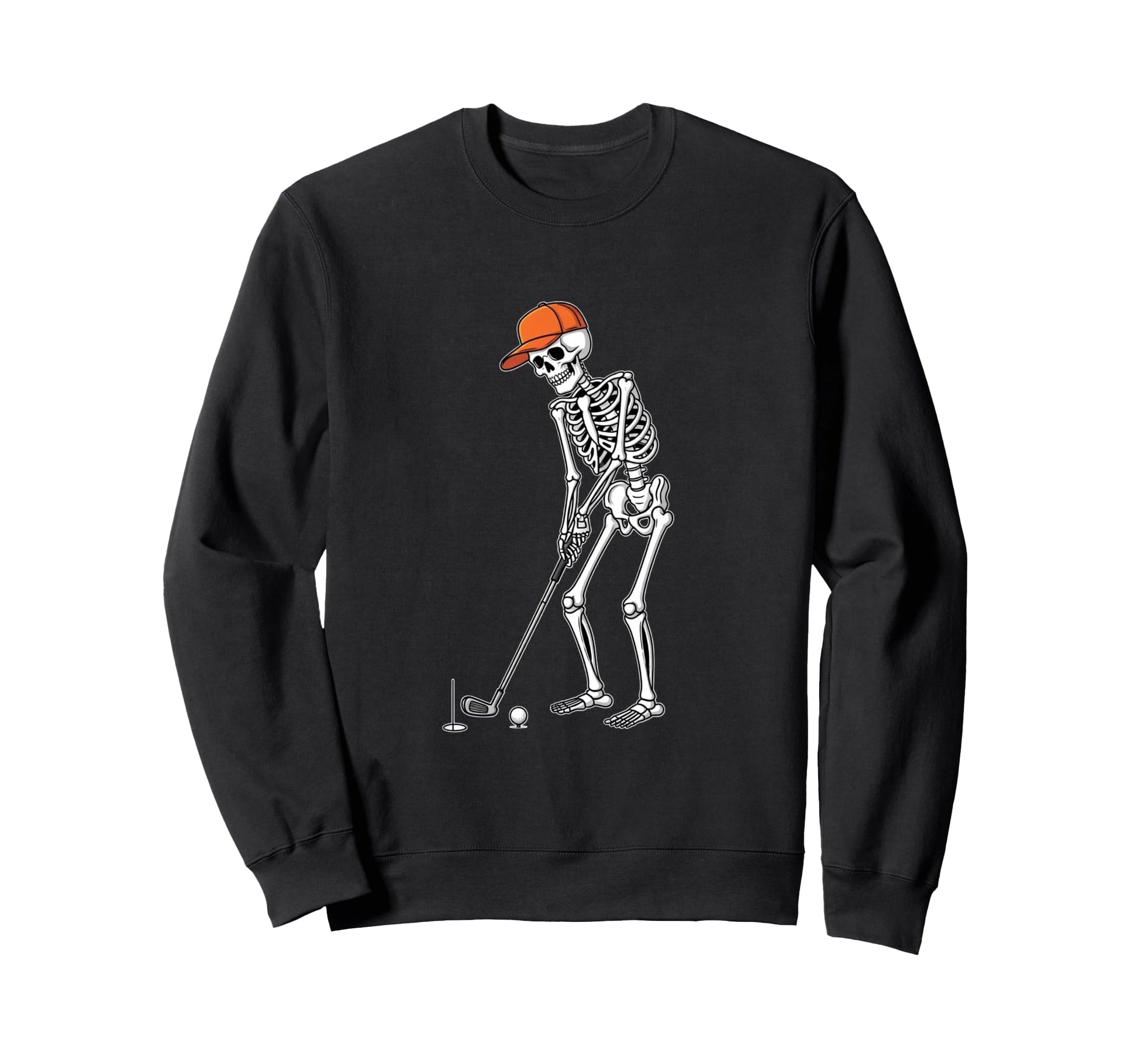 Skeleton Golf Halloween Golfer Golf Sweatshirt - Streetwear Style Unisex - T-Shirt, Sweatshirt, Hoodie
