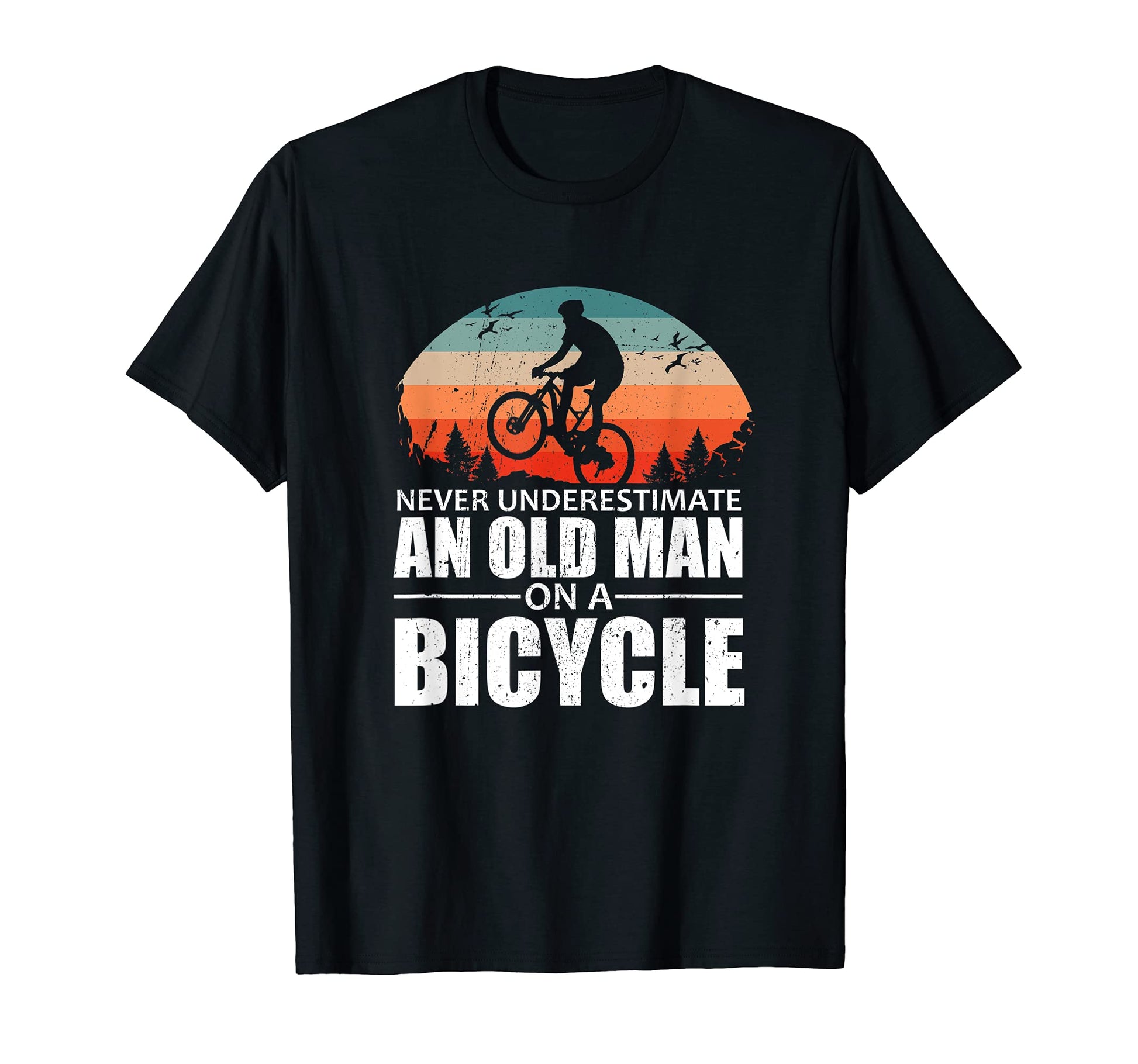 Mens Never Underestimate Old Bicycle T-Shirt - Aesthetic Graphic Unisex - T-Shirt, Sweatshirt, Hoodie