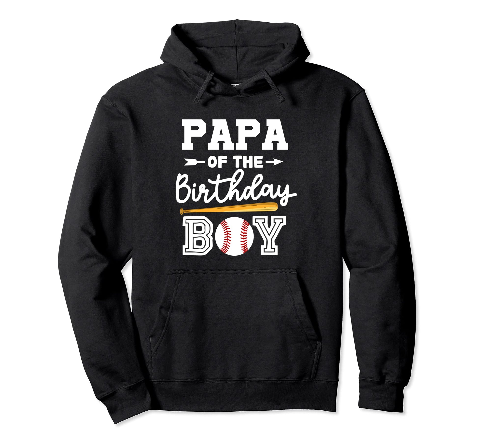 Papa Birthday Baseball Dad Daddy Hoodie - Graphic Print Men Women - T-Shirt, Sweatshirt, Hoodie