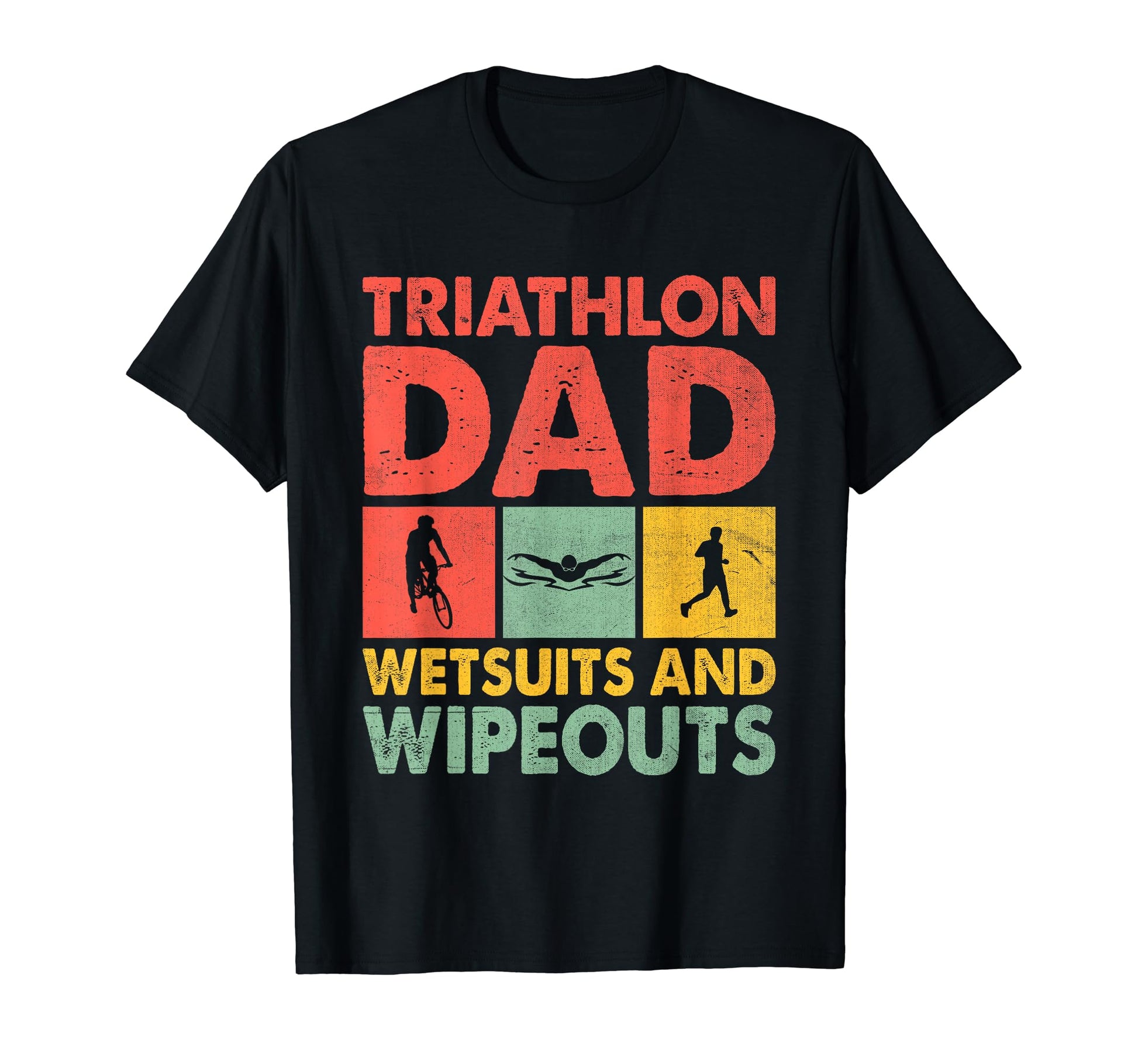 Triathlon Dad Swim Bike Run Triathlete T-Shirt - Aesthetic Graphic Unisex - T-Shirt, Sweatshirt, Hoodie