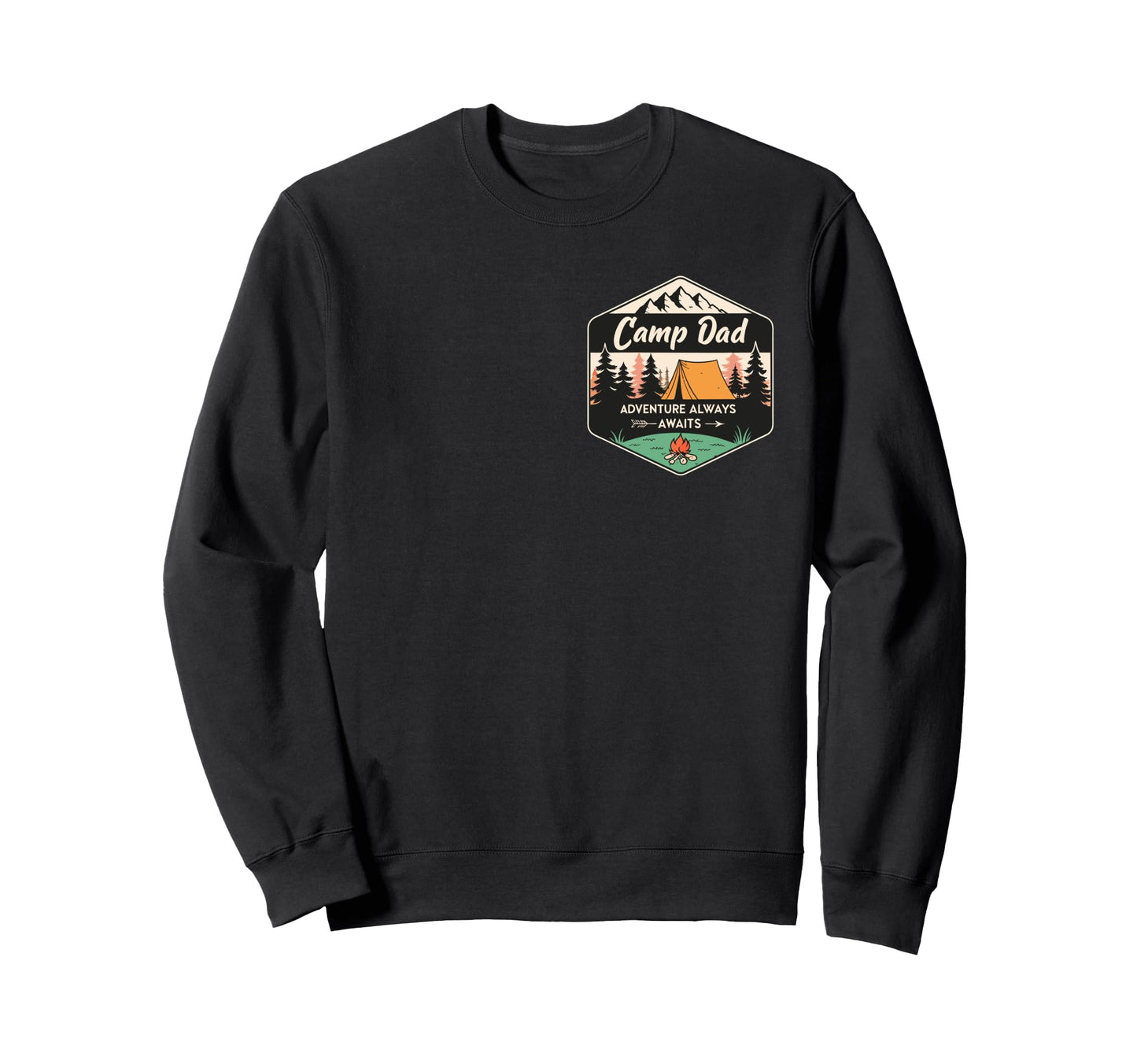 Camp Dad Fathers Day Outdoor Camping Sweatshirt - Unique Graphic for Adults - T-Shirt, Sweatshirt, Hoodie