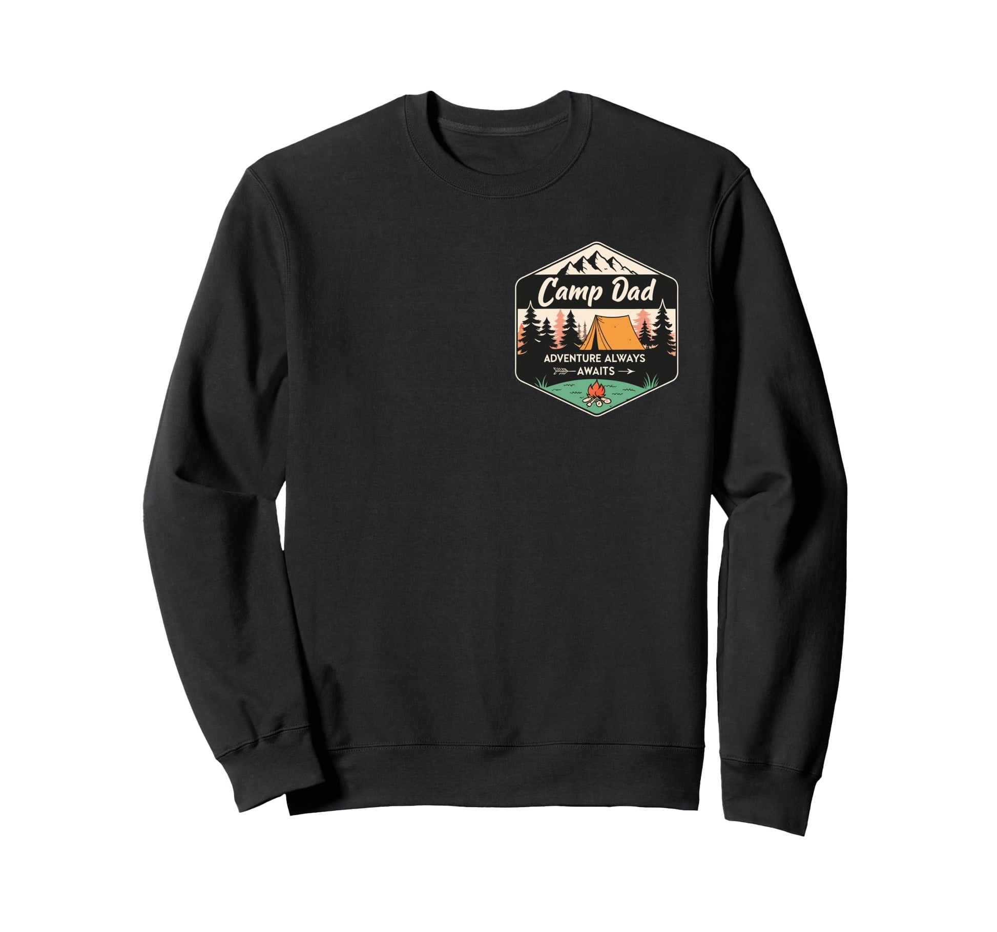 Camp Dad Fathers Day Outdoor Camping Sweatshirt - Unique Graphic for Adults - T-Shirt, Sweatshirt, Hoodie