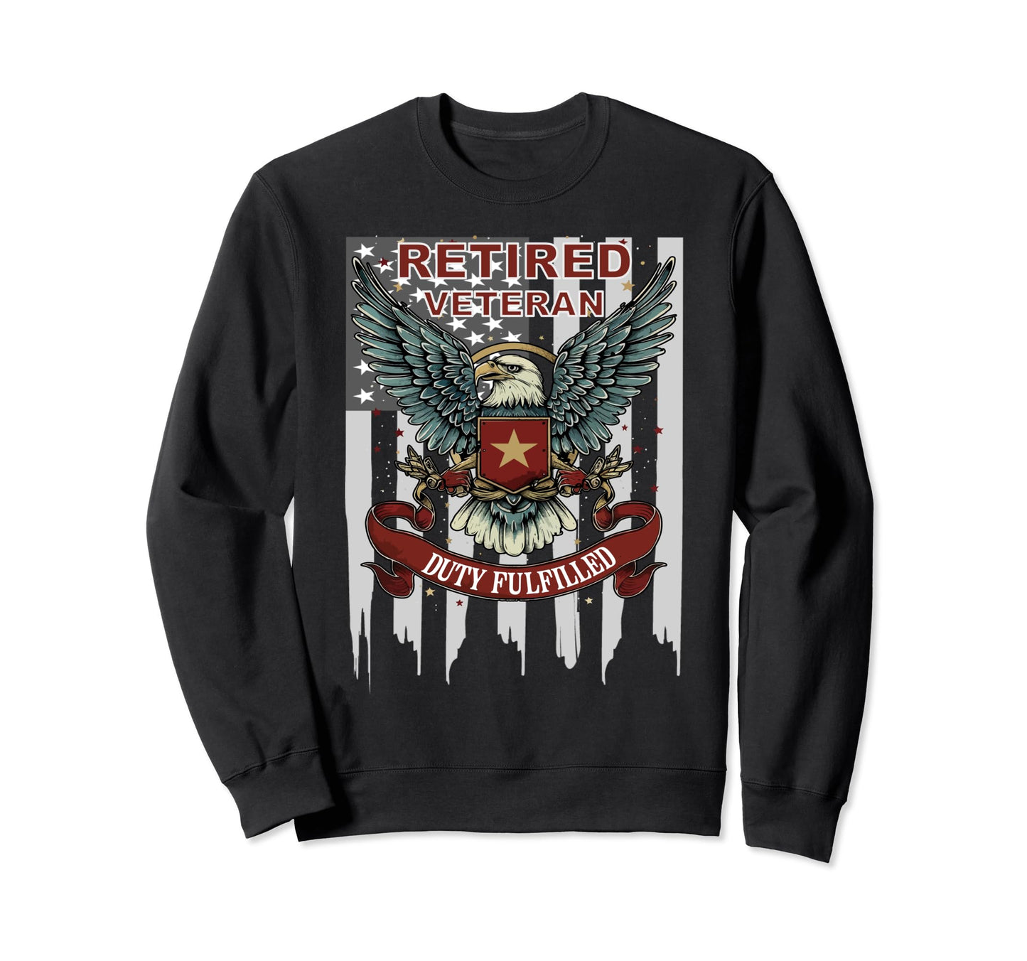 Retired Veteran Freedom Sweatshirt - Casual Everyday Wear for Adults - T-Shirt, Sweatshirt, Hoodie