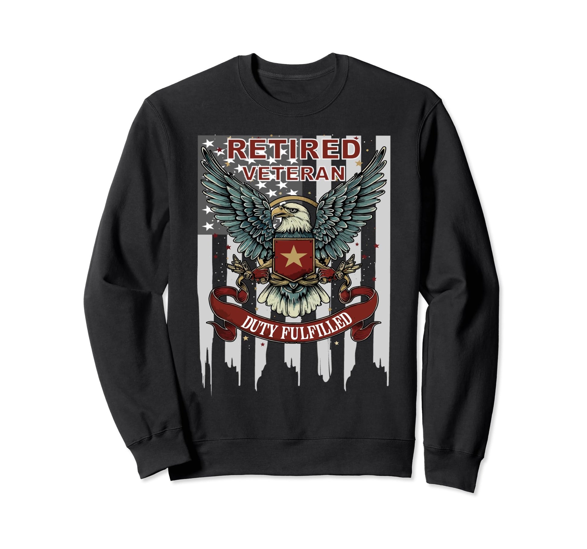 Retired Veteran Freedom Sweatshirt - Casual Everyday Wear for Adults - T-Shirt, Sweatshirt, Hoodie