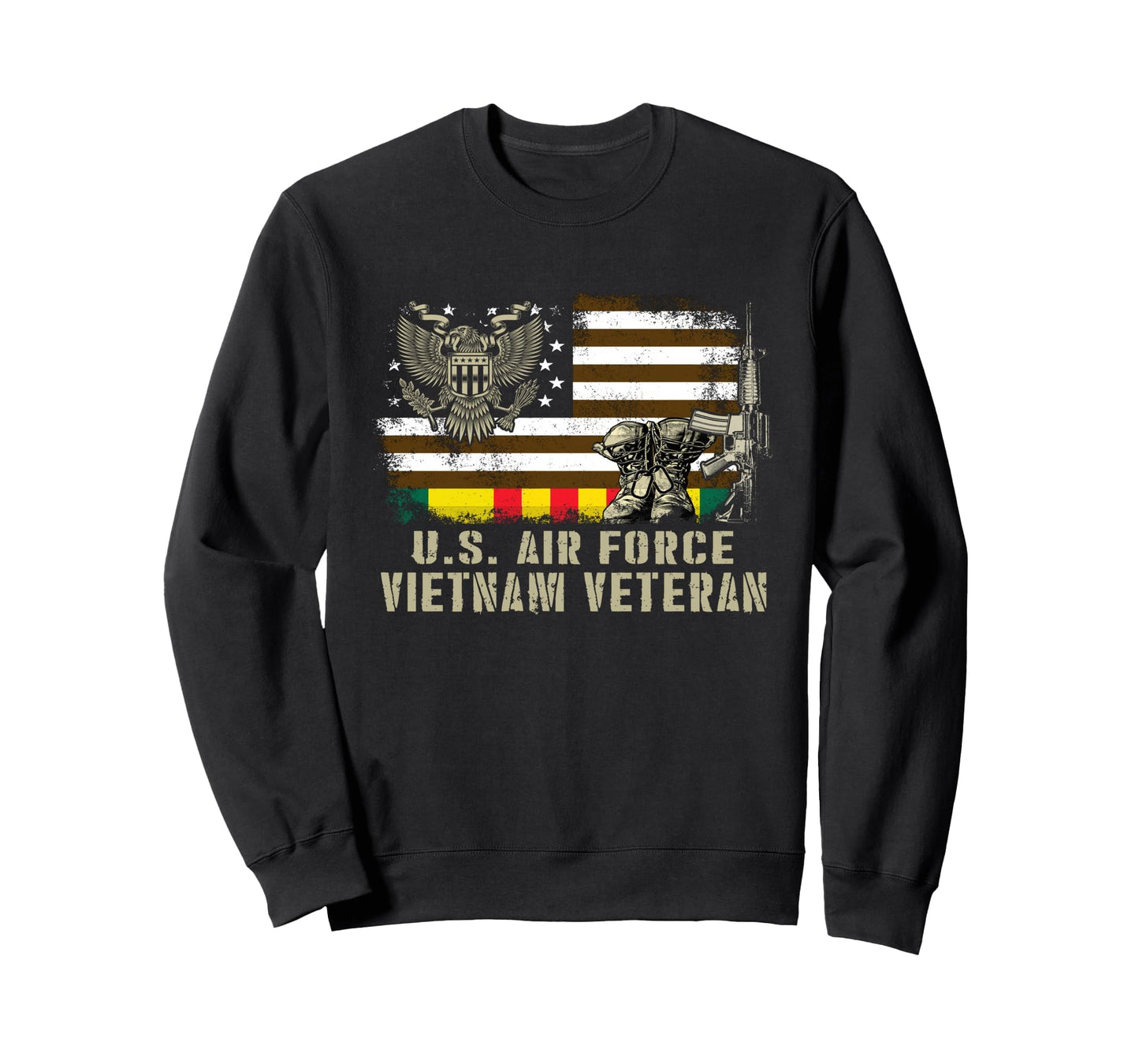 American Flag Proud U S Air Force Sweatshirt - Novelty Apparel for Adults - T-Shirt, Sweatshirt, Hoodie