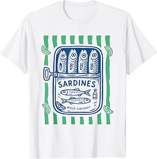 Les Sardines Fisherman Aesthetic Coastal Sardine Tinned Fish T-Shirt Unisex T-shirt, Sweatshirt, Hoodie, Long Sleeve Tee - T-Shirt, Sweatshirt, Hoodie