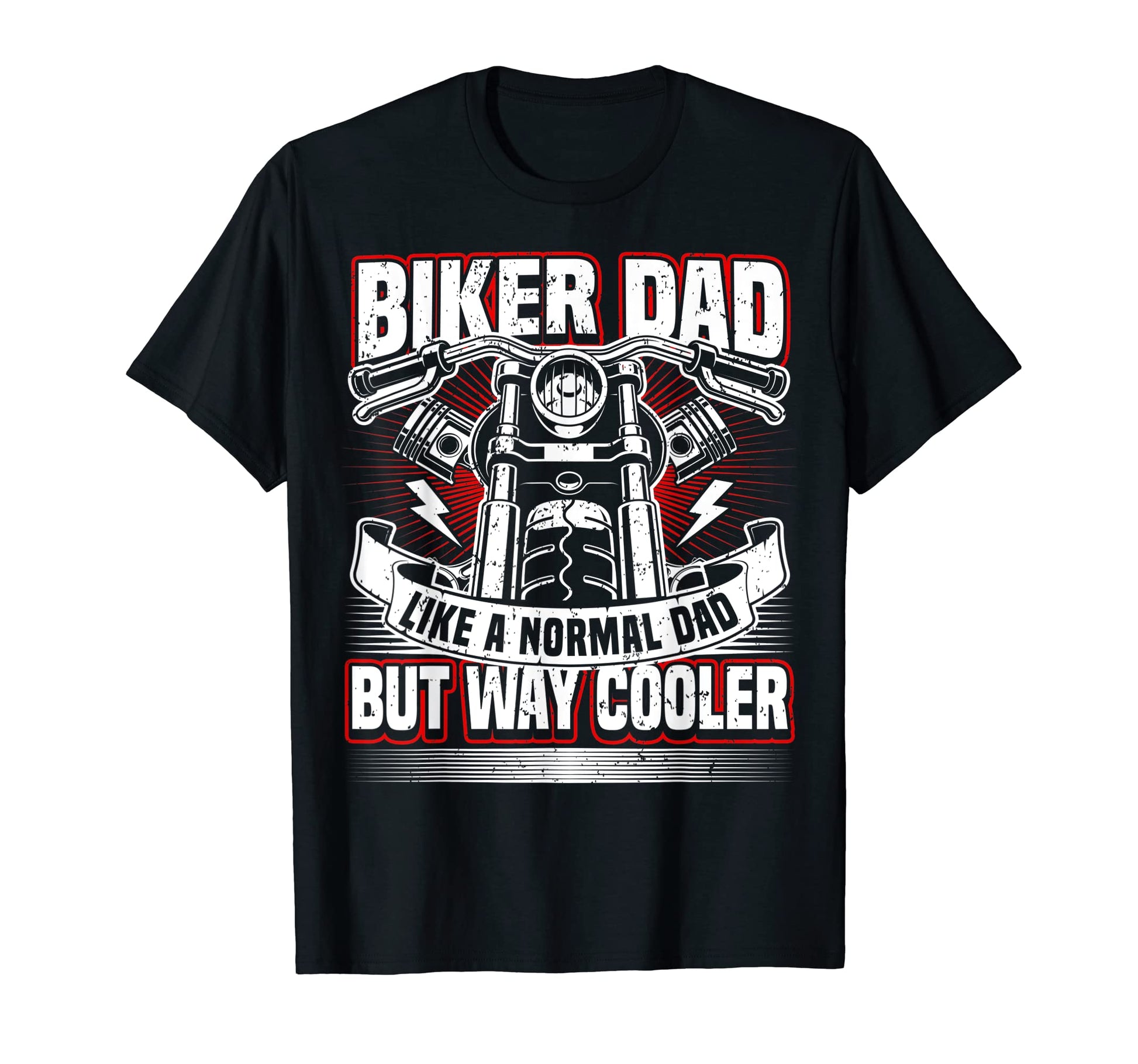 Mens Biker Dad Motorcycle Father Biking T-Shirt - Aesthetic Graphic Unisex - T-Shirt, Sweatshirt, Hoodie