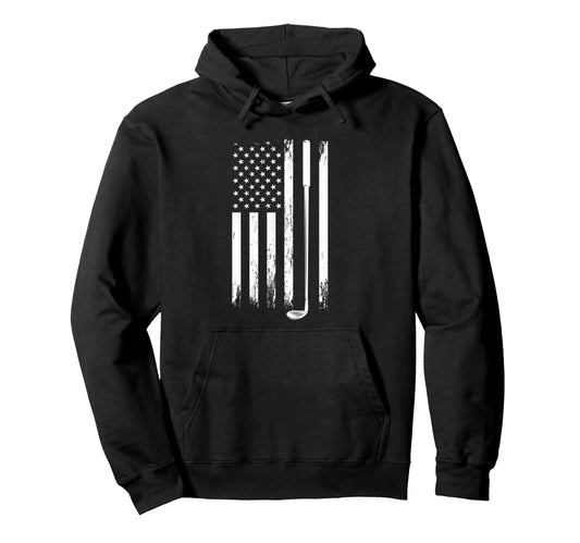 American Flag Golfer Golf Hoodie - Graphic Print for Adults - T-Shirt, Sweatshirt, Hoodie