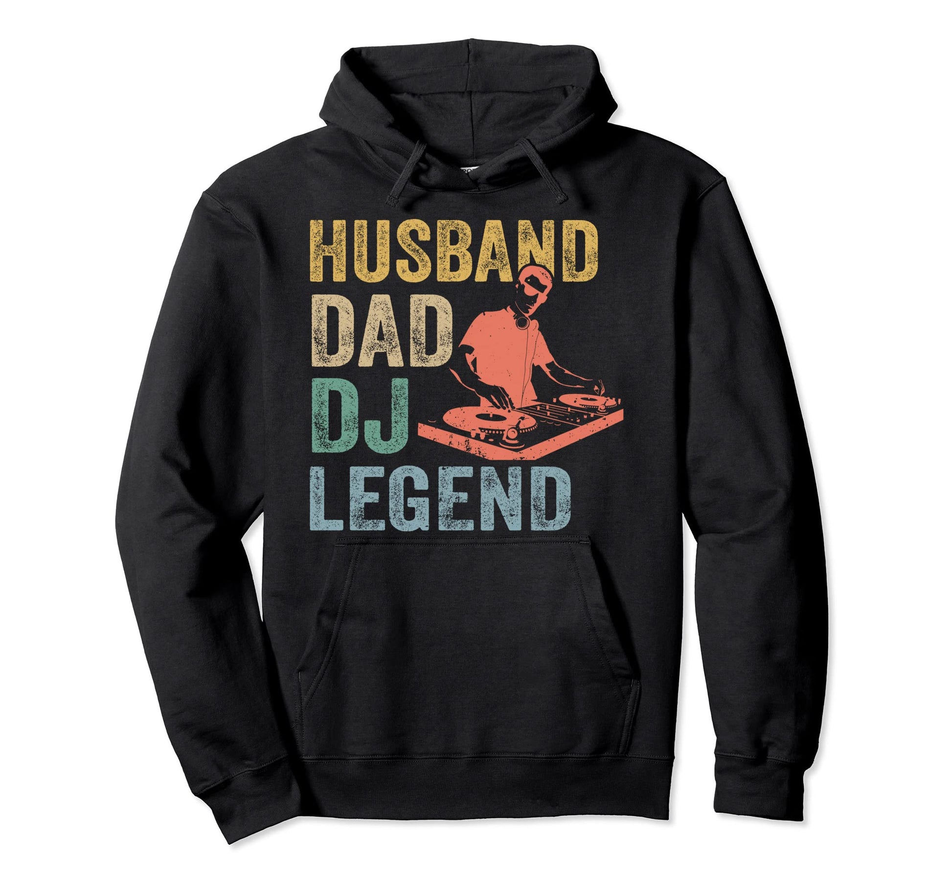 Mens Husband Dad Dj Legend Funny Dj Disc Hoodie - Streetwear Style Unisex - T-Shirt, Sweatshirt, Hoodie