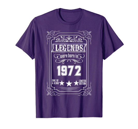 53Th Birthday Legends Born 1972 53 T-Shirt - Unique Graphic Men Women - T-Shirt, Sweatshirt, Hoodie
