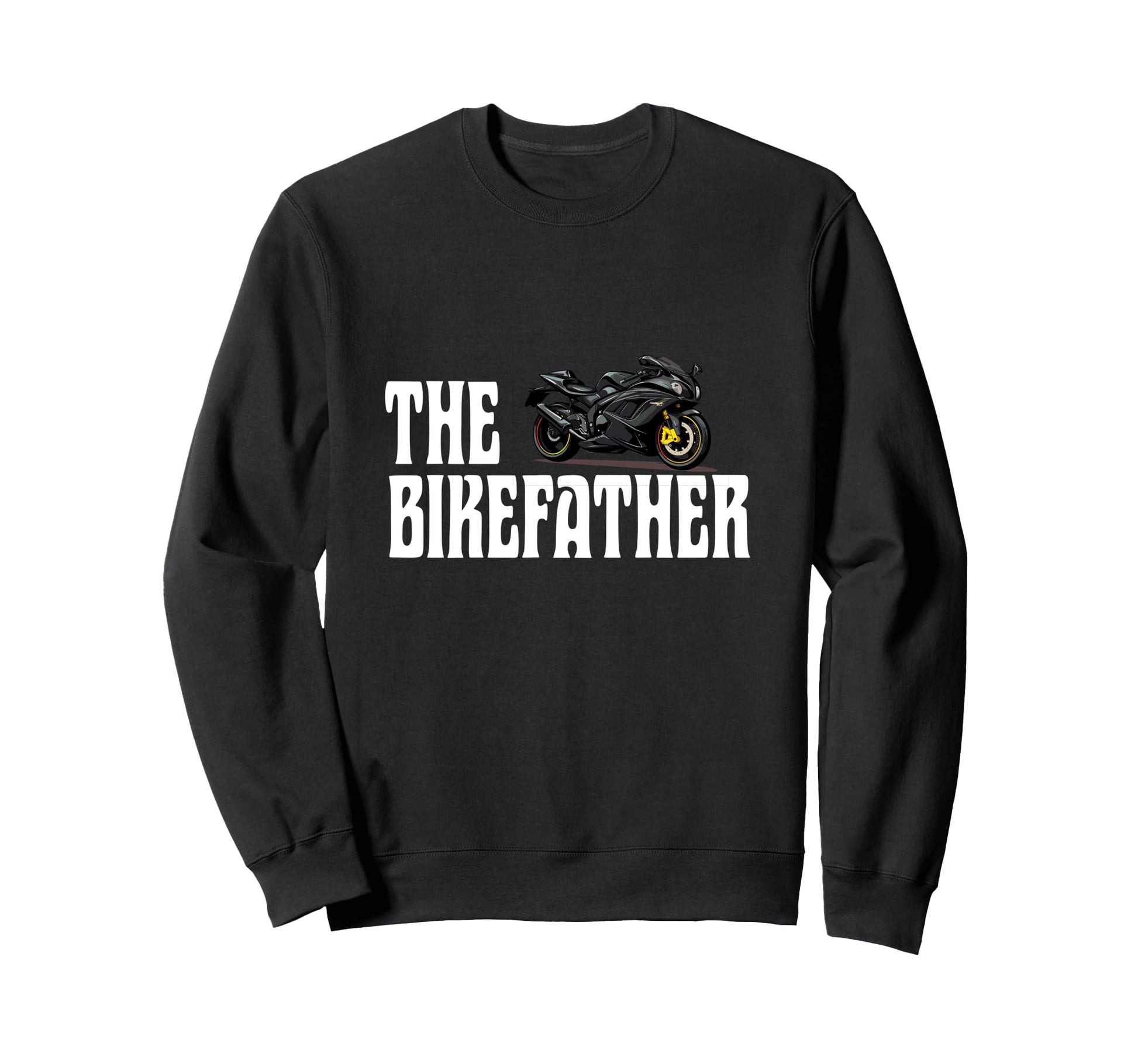 Biker Biker Dad Bikefather Funny Sweatshirt - Minimalist Print Unisex - T-Shirt, Sweatshirt, Hoodie