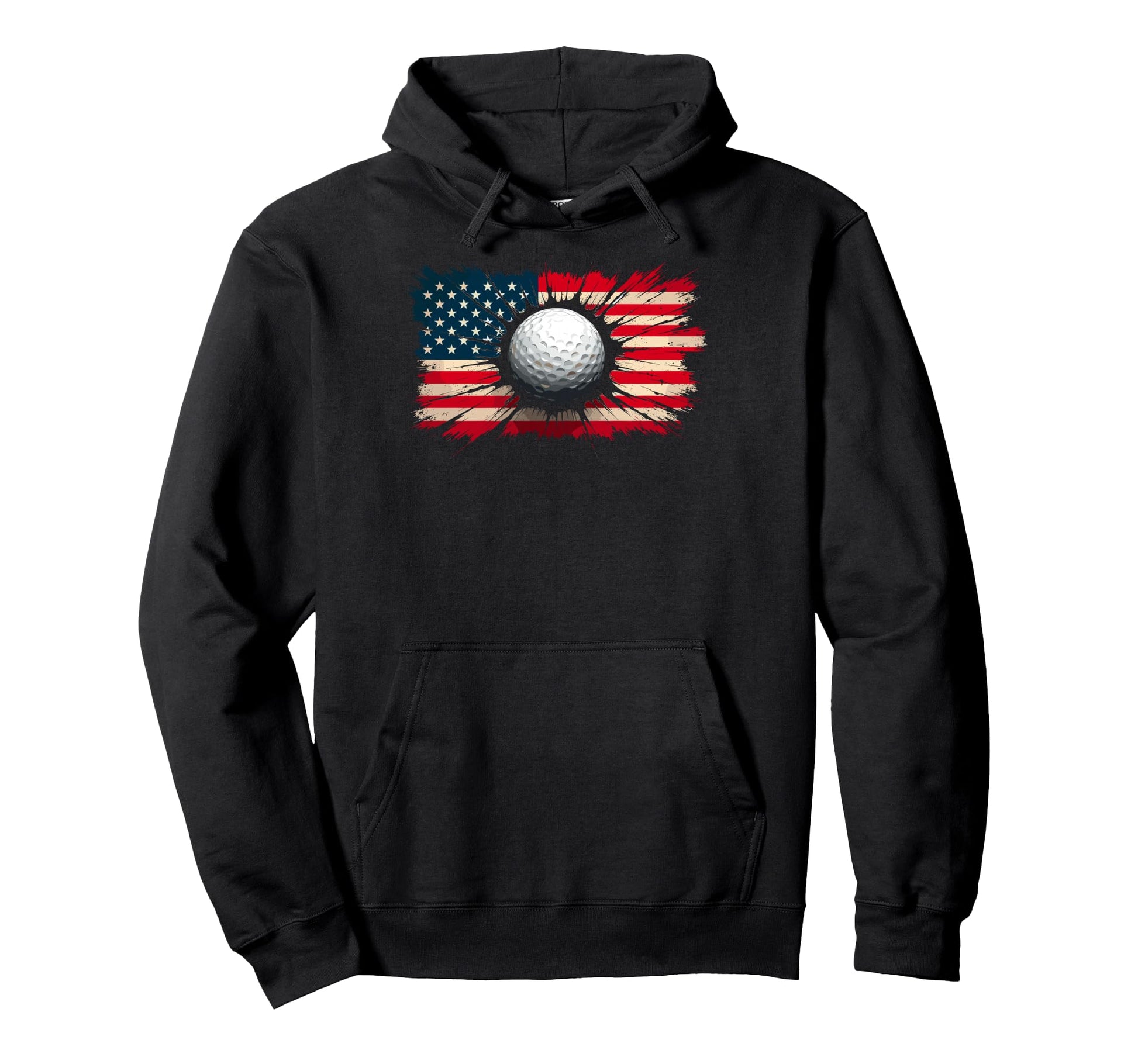 Us Flag Golf Golfer Golfing Dad Hoodie - Novelty Apparel for Adults - T-Shirt, Sweatshirt, Hoodie