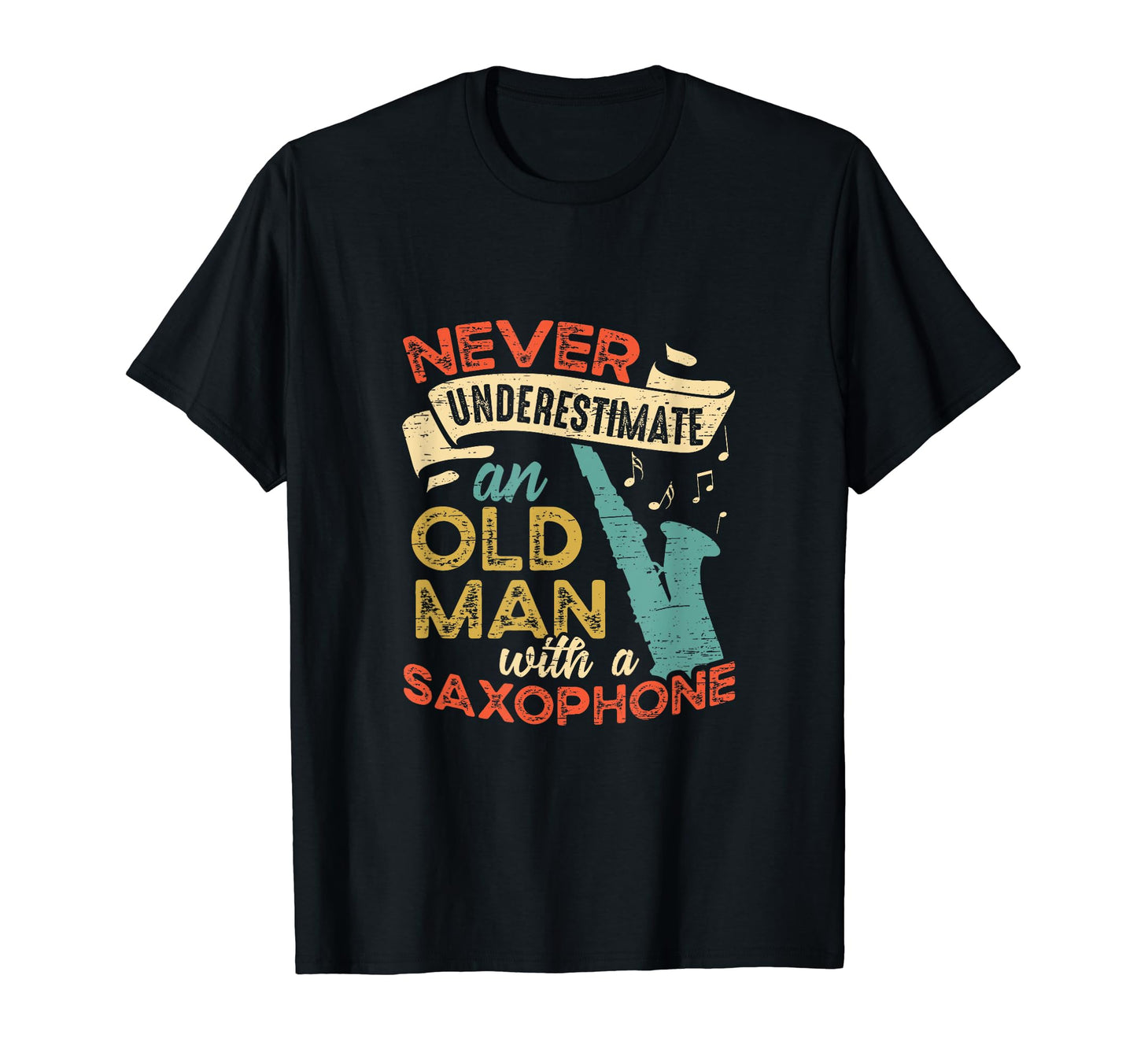 Old Saxophone Jazz Musician T-Shirt - Custom Art Print Men Women - T-Shirt, Sweatshirt, Hoodie