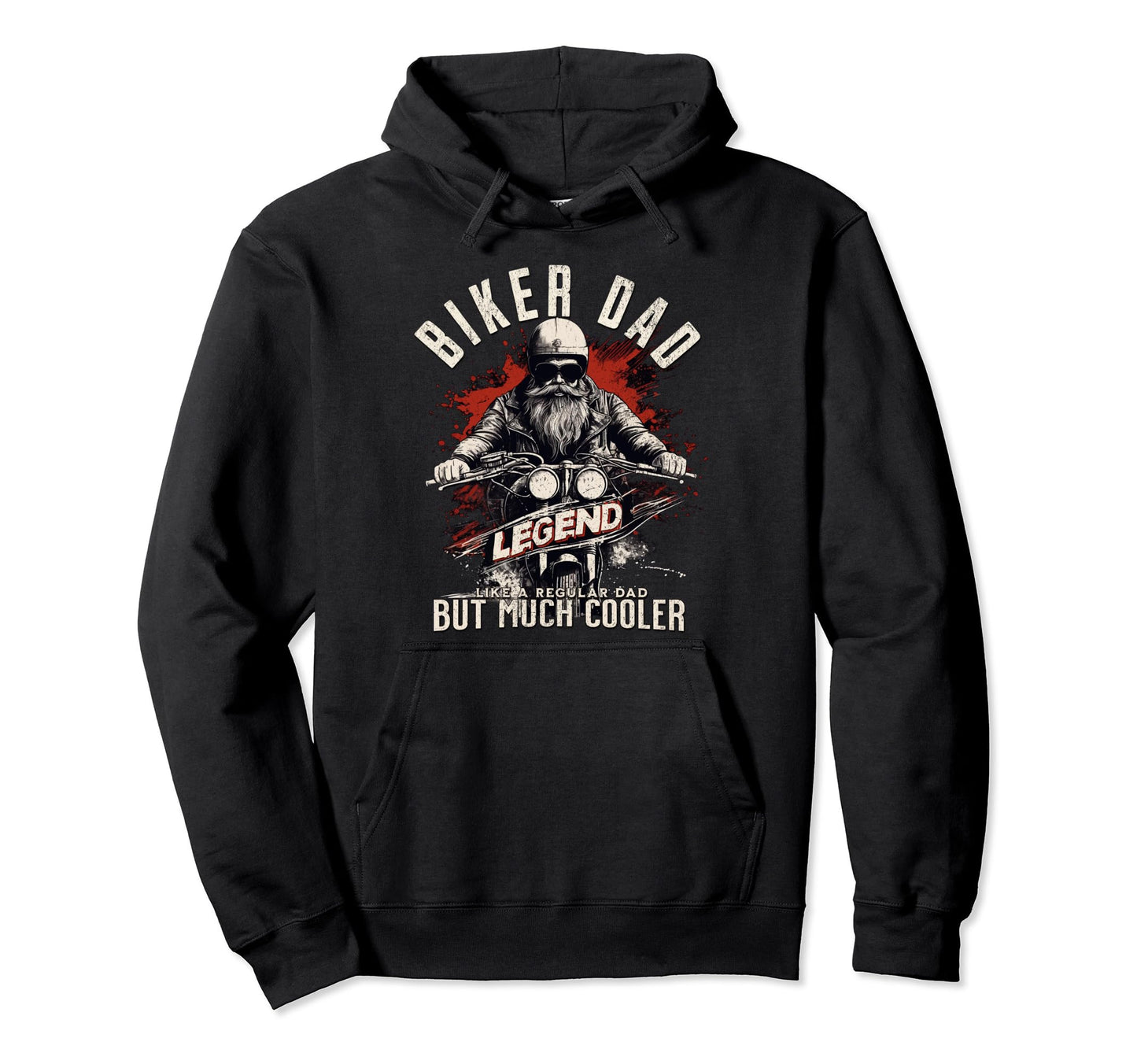 Biker Dad Legend Dad Motorcycle Hoodie - Trendy Graphic Men Women - T-Shirt, Sweatshirt, Hoodie