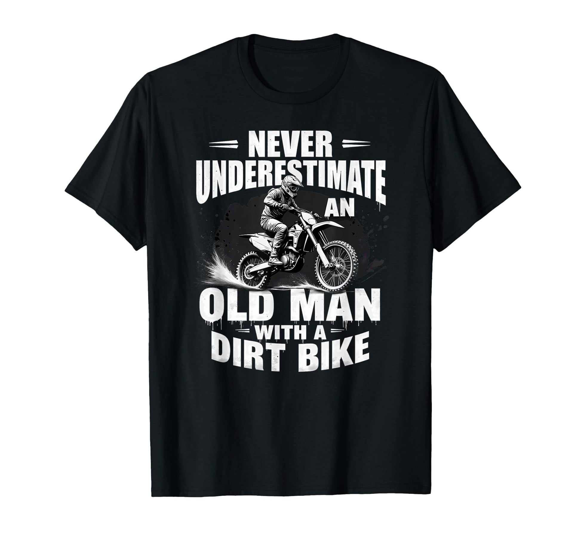 Old Dirt Bike Grandpa Dad Dirtbike T-Shirt - Graphic Print Men Women - T-Shirt, Sweatshirt, Hoodie