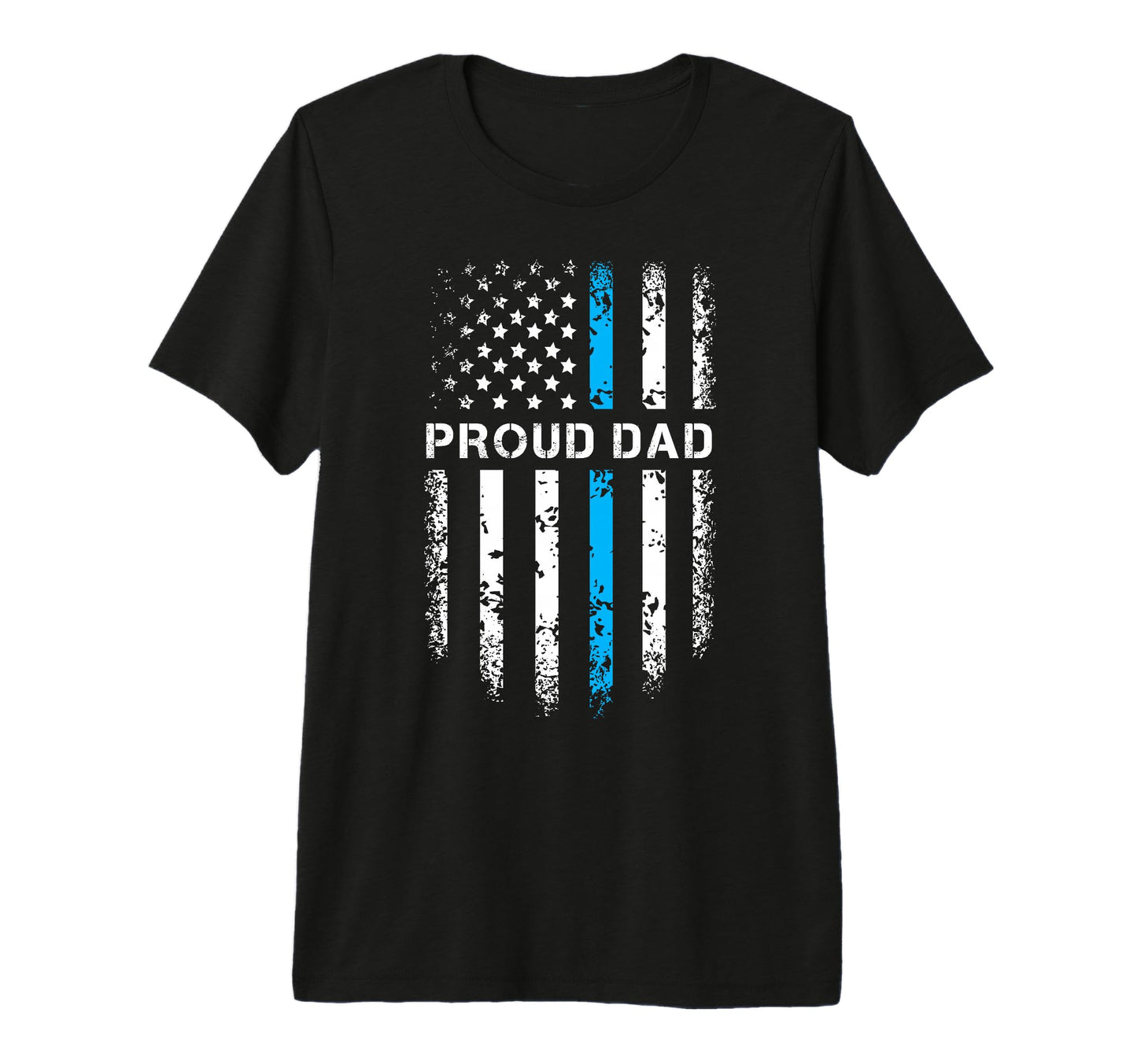 Proud Dad Patriotic Law Enforcement T-Shirt - Novelty Apparel Men Women - T-Shirt, Sweatshirt, Hoodie