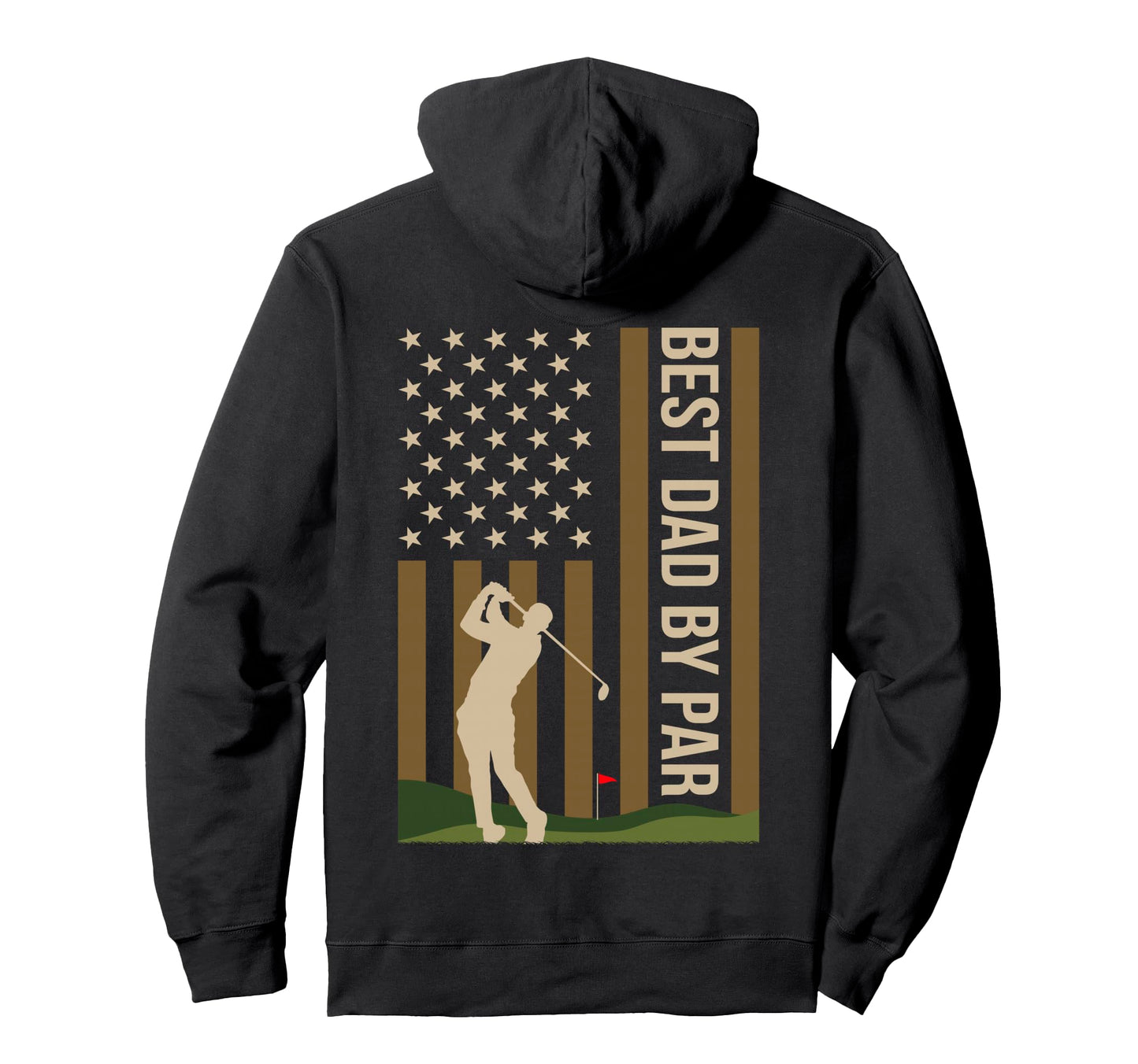 American Flag Golf Lover Best Dad Par Hoodie - Aesthetic Graphic Unisex - T-Shirt, Sweatshirt, Hoodie