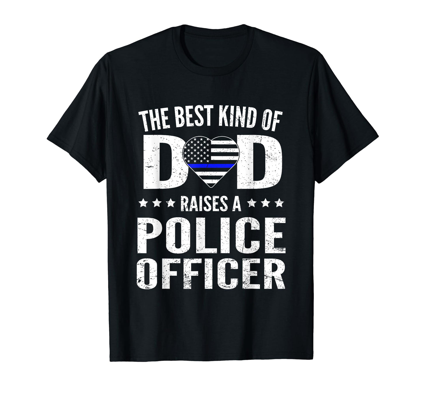 Best Kind Dad Raises Police Officer T-Shirt - Minimalist Print Unisex - T-Shirt, Sweatshirt, Hoodie