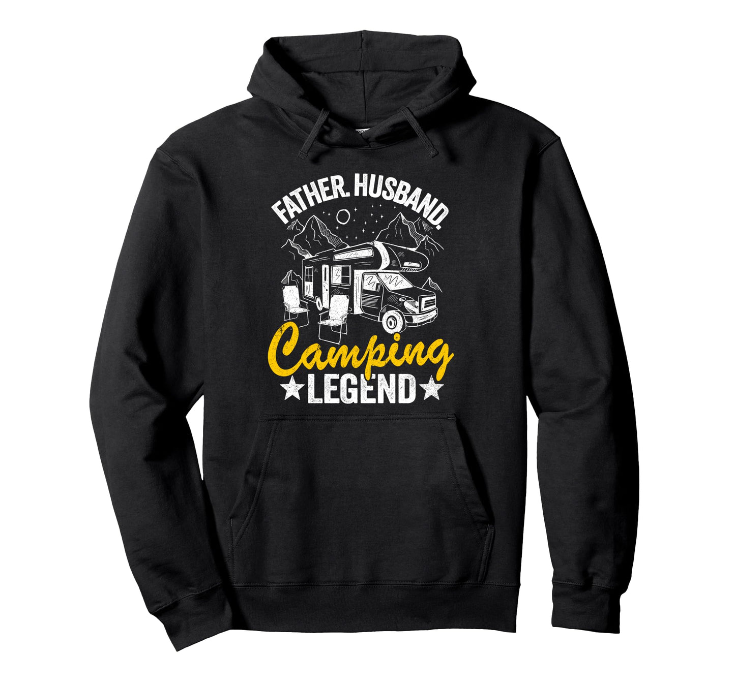 Father Husband Camping Legend Rv Hoodie - Casual Everyday Wear Men Women - T-Shirt, Sweatshirt, Hoodie