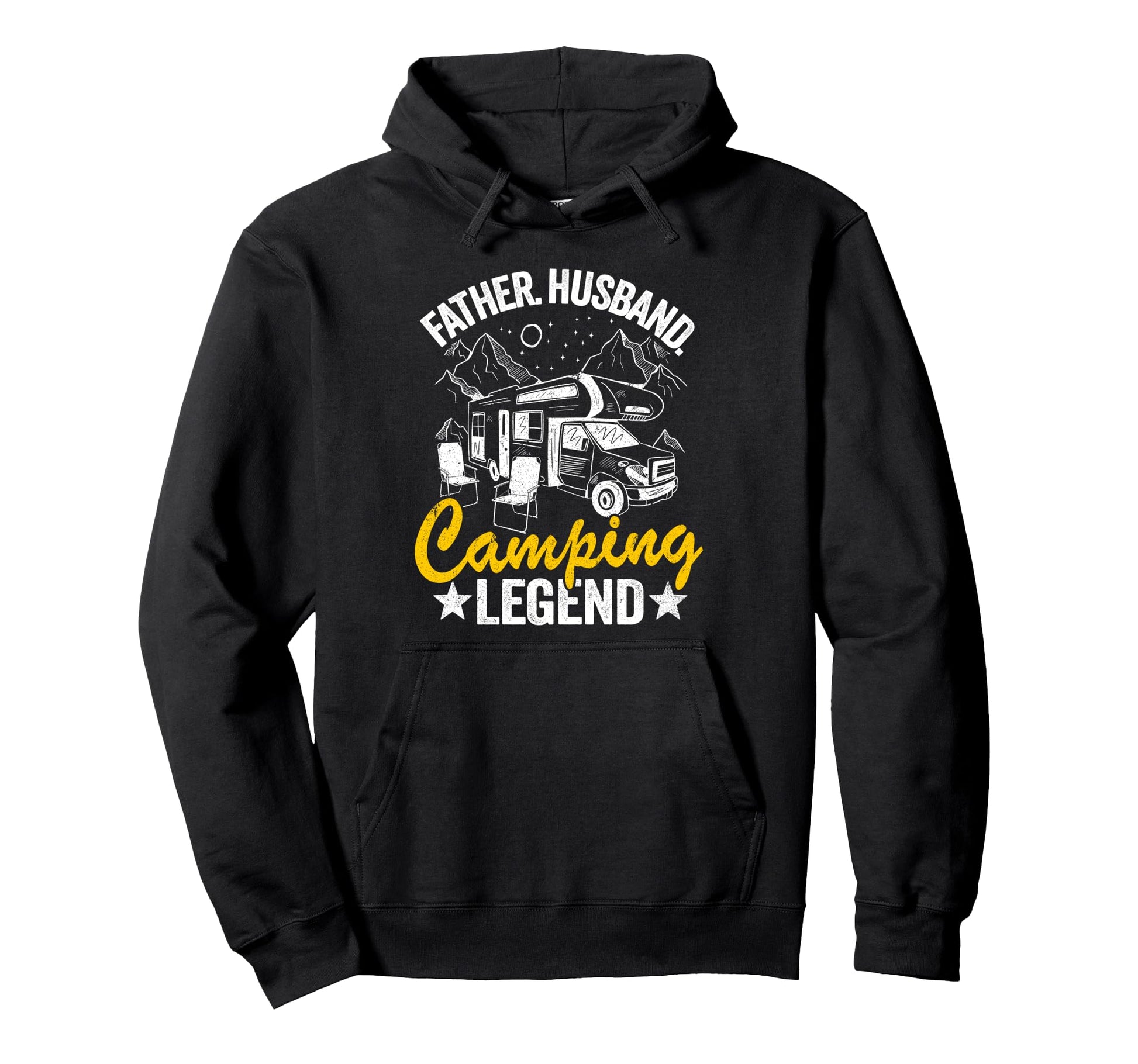 Father Husband Camping Legend Rv Hoodie - Casual Everyday Wear Men Women - T-Shirt, Sweatshirt, Hoodie
