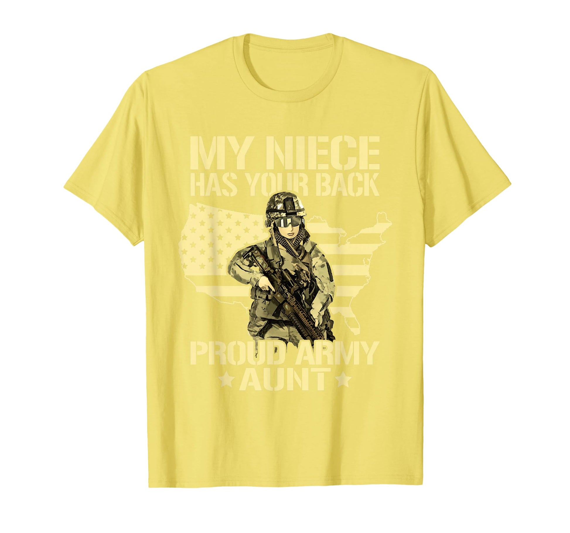My Niece Has Your Back Proud Army Aunt T-Shirt - Graphic Print for Adults - T-Shirt, Sweatshirt, Hoodie