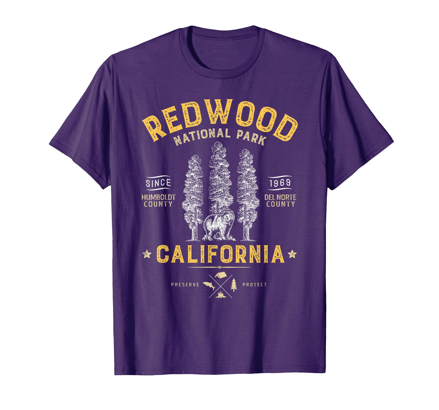 Redwood National Park California T-Shirt - Fun Novelty Design for Adults - T-Shirt, Sweatshirt, Hoodie