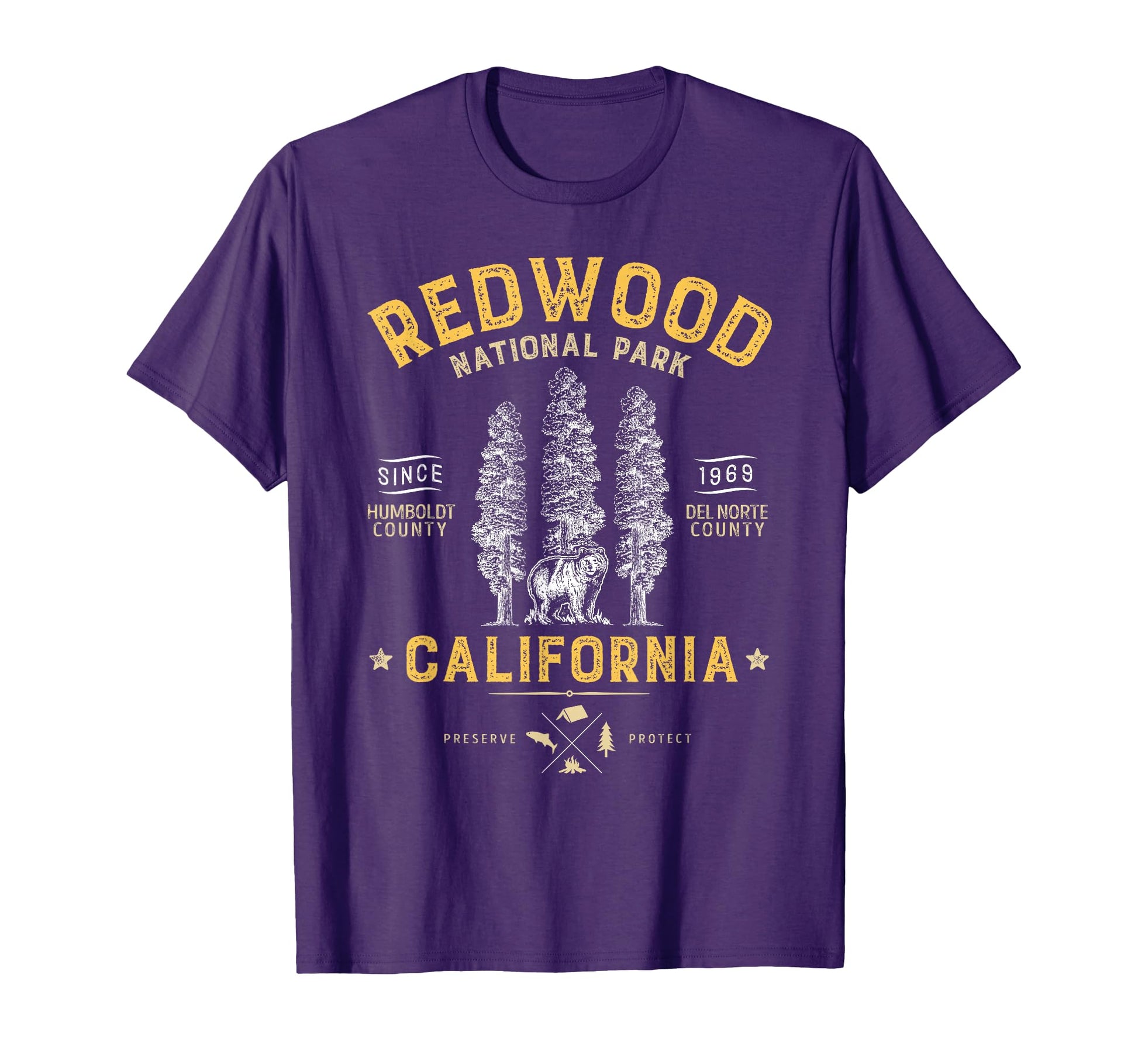Redwood National Park California T-Shirt - Fun Novelty Design for Adults - T-Shirt, Sweatshirt, Hoodie