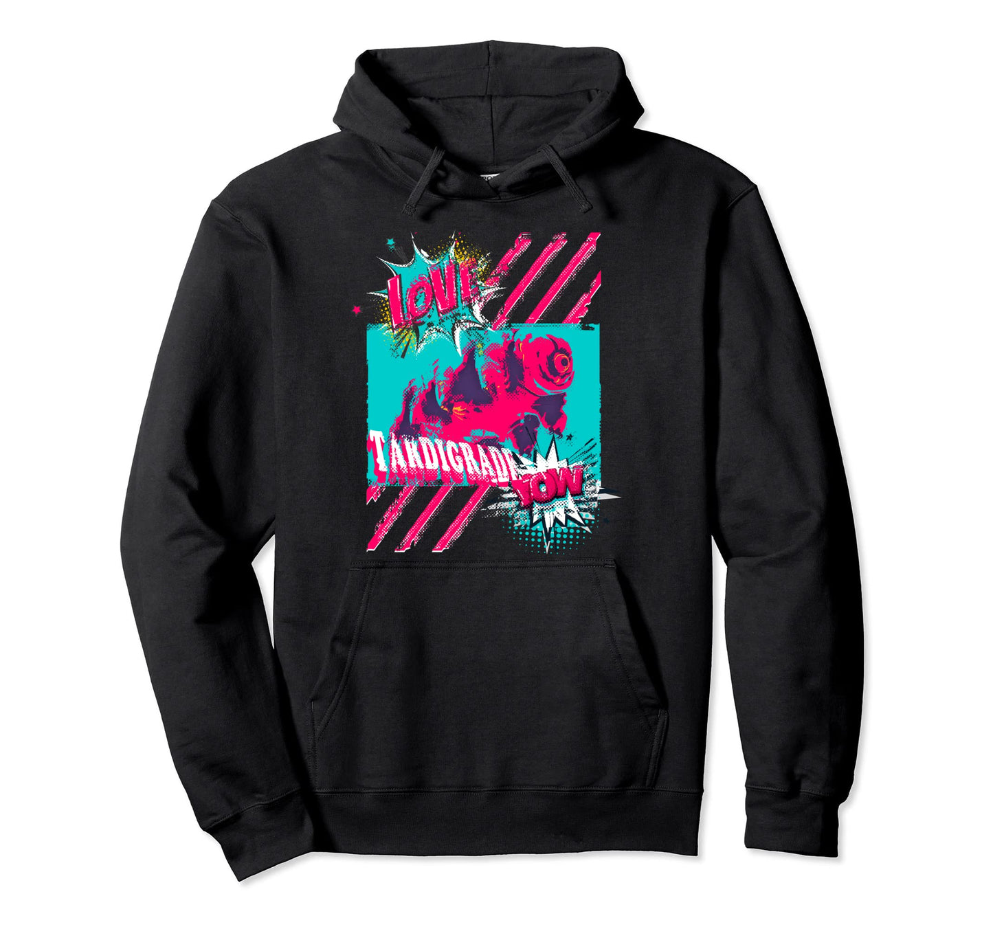 Water Bear Colorful Pop Art Distressed Hoodie - Aesthetic Graphic Unisex - T-Shirt, Sweatshirt, Hoodie