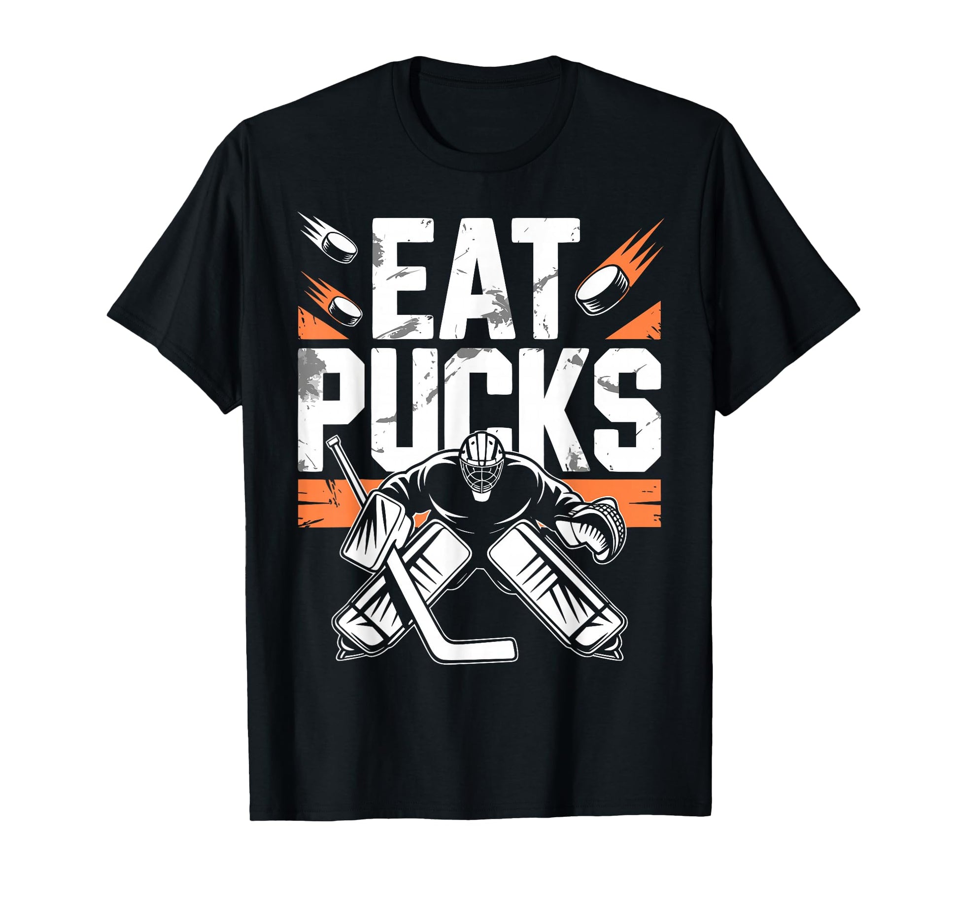 Ice Hockey Player Eat Pucks Hockey T-Shirt - Minimalist Print for Adults - T-Shirt, Sweatshirt, Hoodie