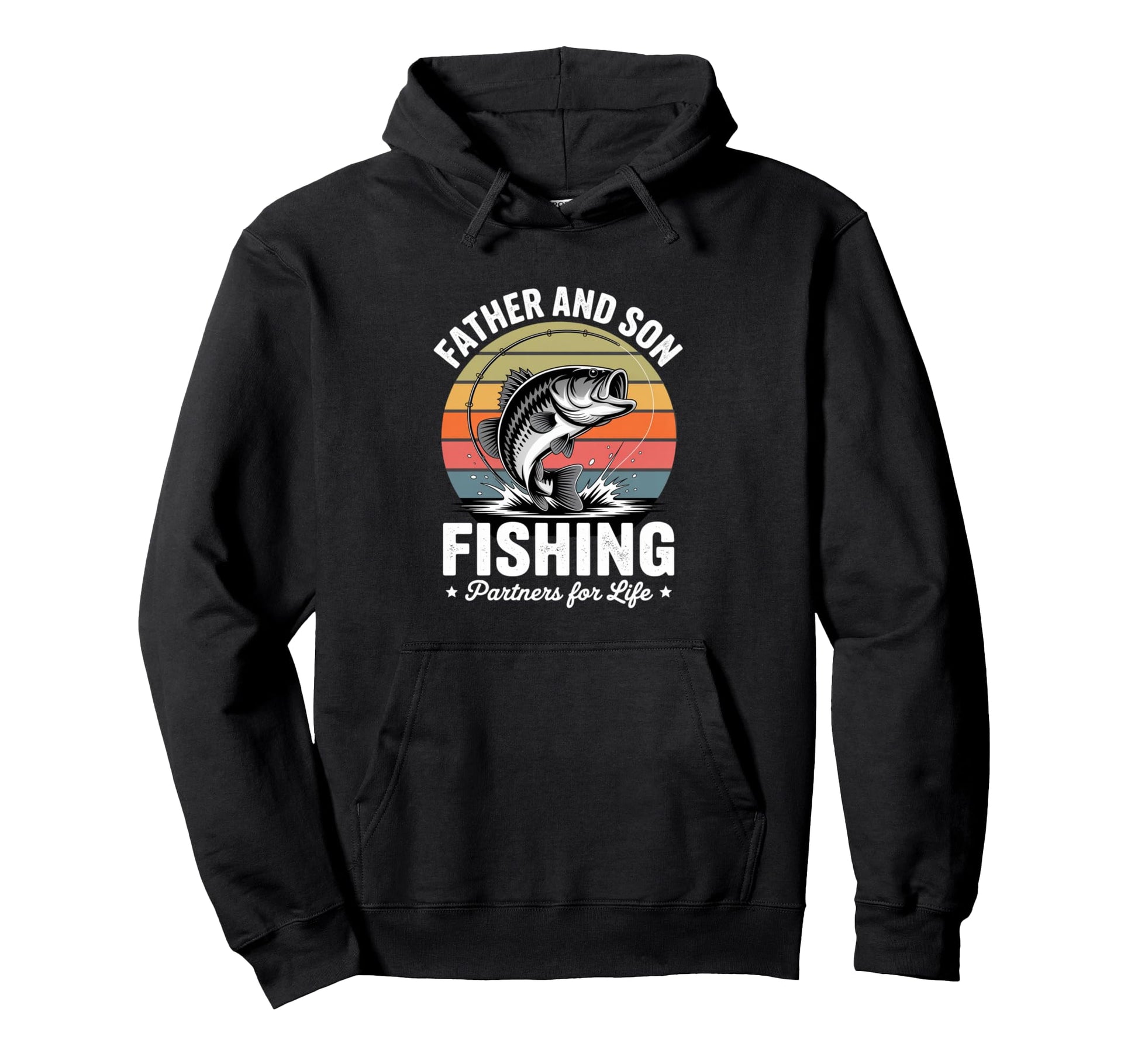 Fishing Father Son Matching Fishing Dad Hoodie - Graphic Print Men Women - T-Shirt, Sweatshirt, Hoodie