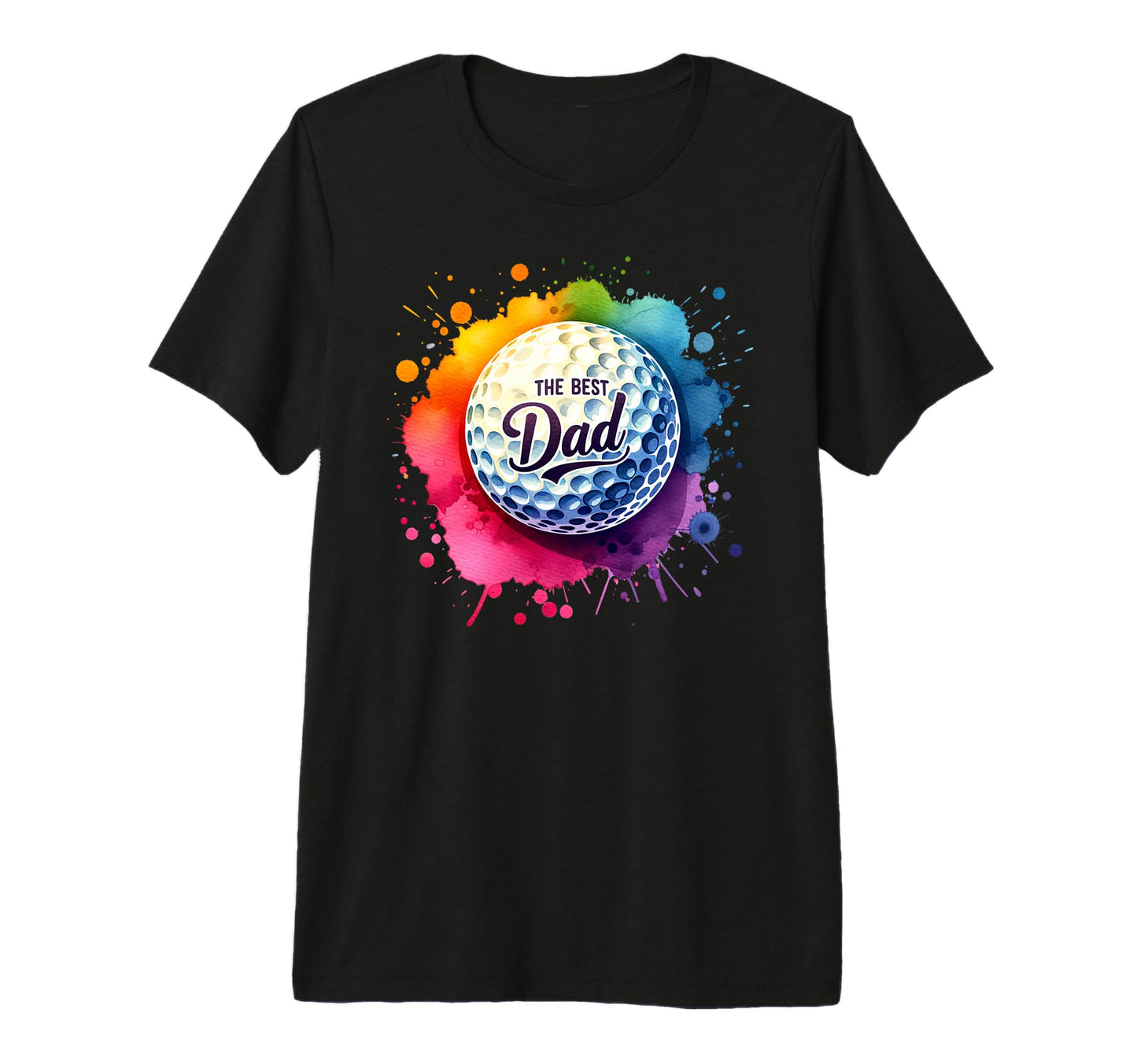 Colorful Golf Ball Best Dad Par T-Shirt - Unique Graphic for Adults - T-Shirt, Sweatshirt, Hoodie