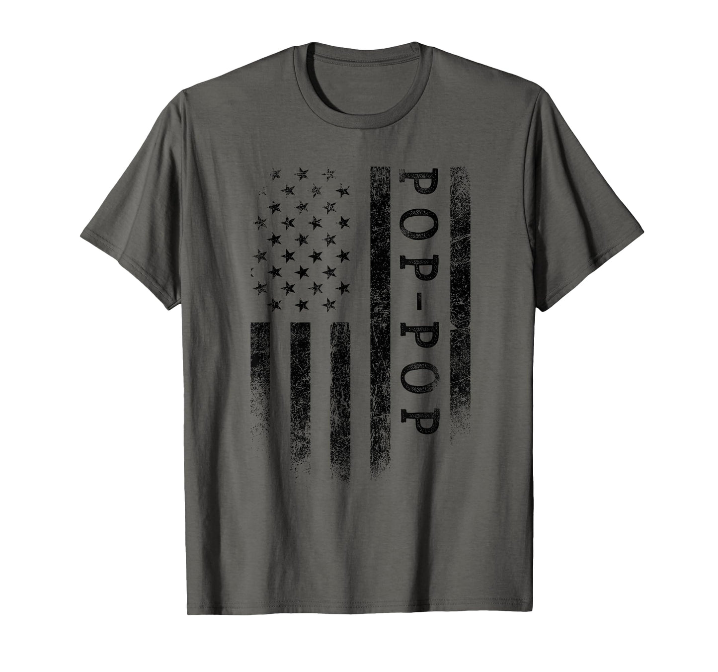 Pop Pop Patriotic American Usa Flag T-Shirt - Custom Art Print Men Women - T-Shirt, Sweatshirt, Hoodie