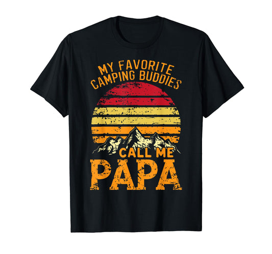 Camping Papa Novelty Funny Dad Grandpa T-Shirt - Unique Graphic Unisex - T-Shirt, Sweatshirt, Hoodie