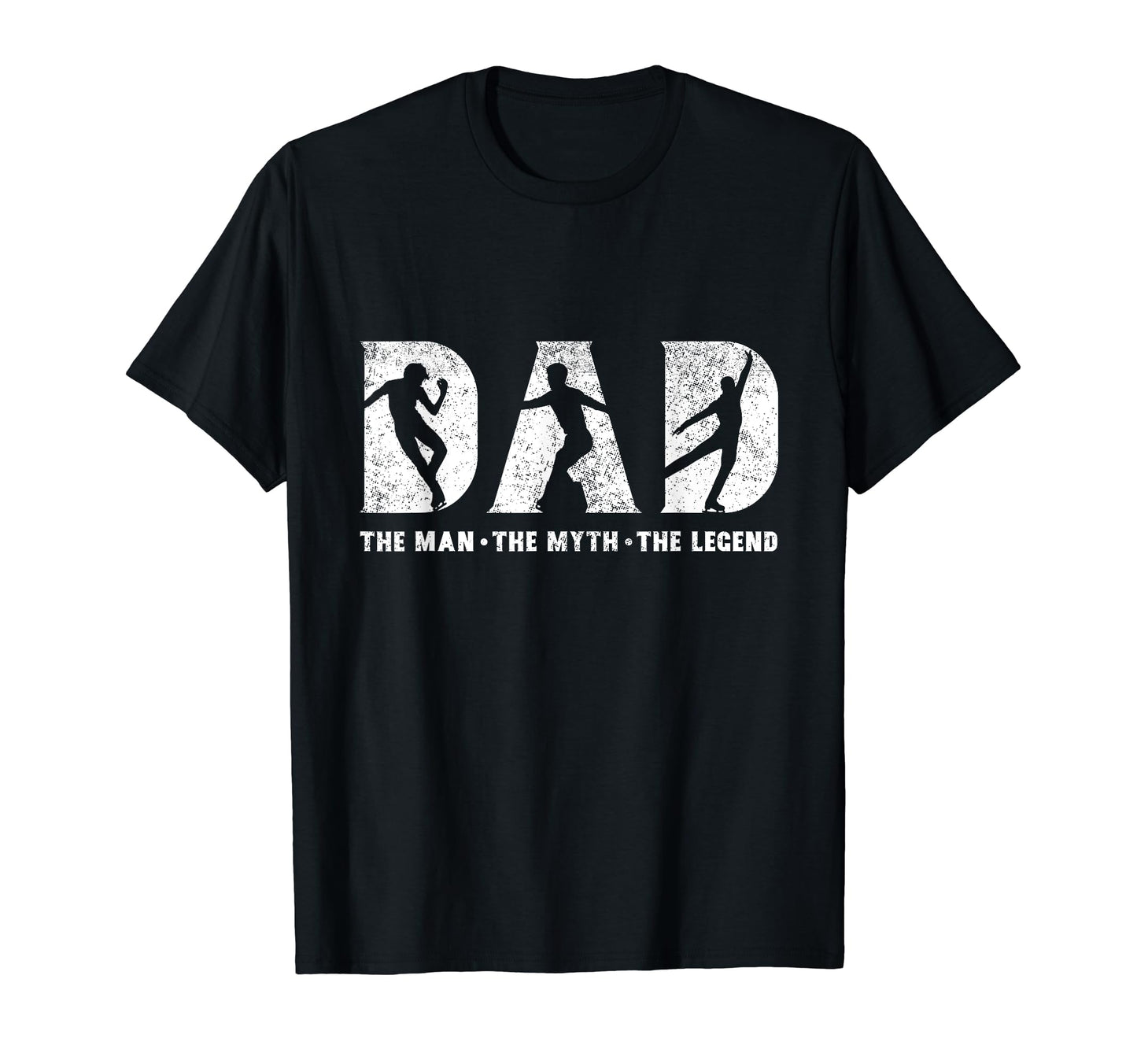 Ice Skating Dad Myth Legend Fathers Day T-Shirt - Custom Art Print Unisex - T-Shirt, Sweatshirt, Hoodie