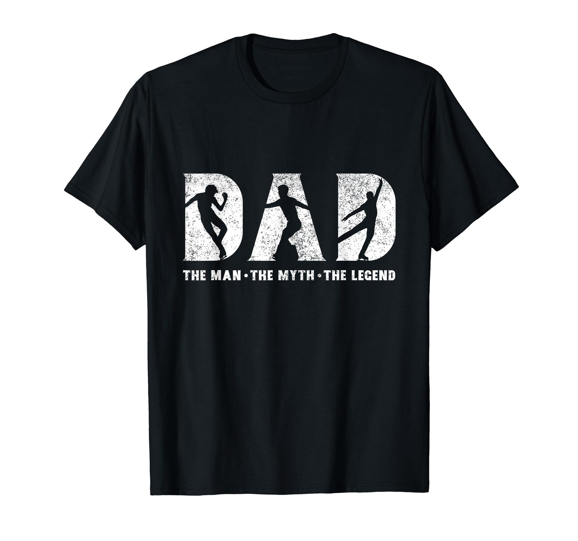 Ice Skating Dad Myth Legend Fathers Day T-Shirt - Custom Art Print Unisex - T-Shirt, Sweatshirt, Hoodie