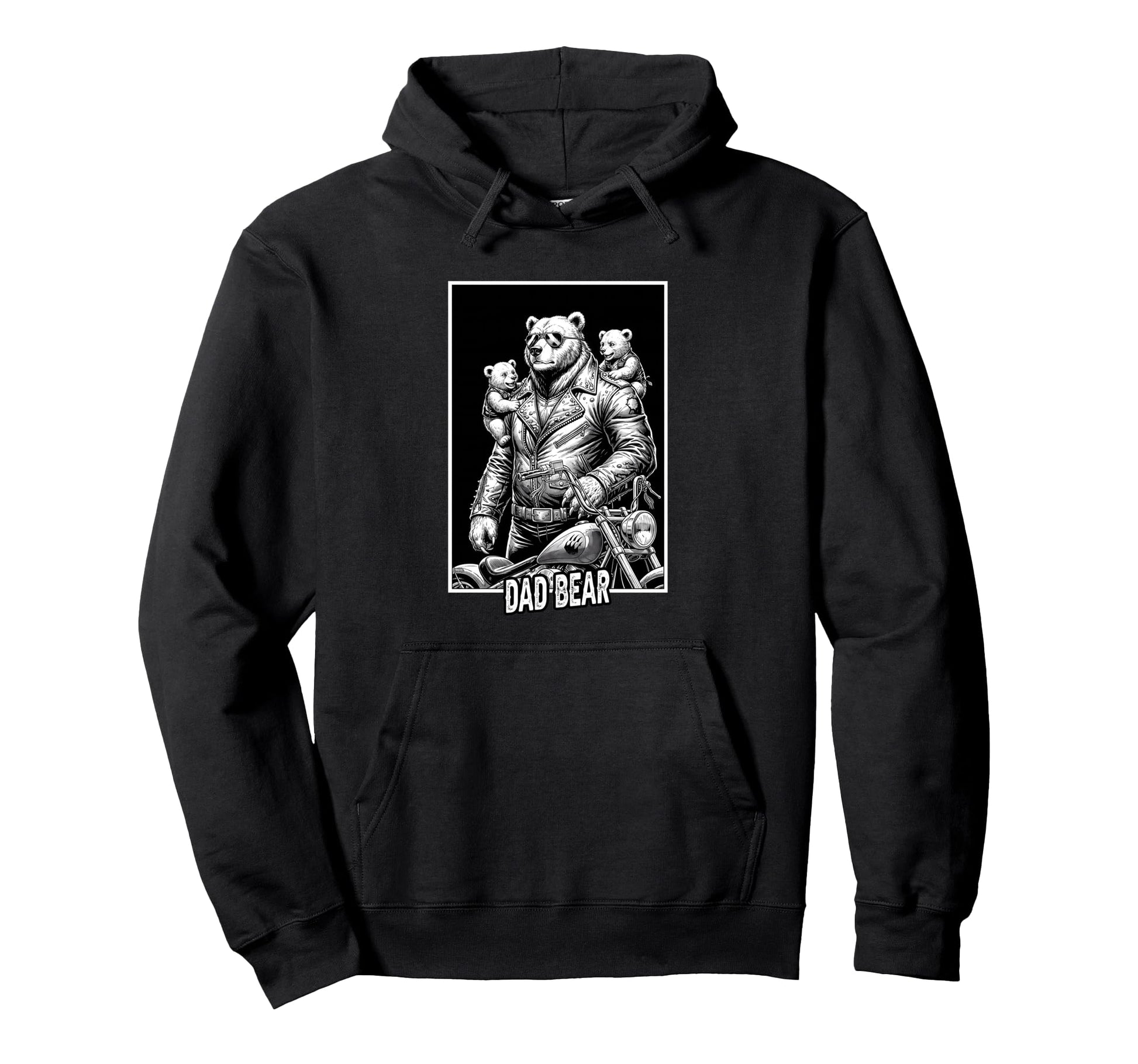 Dad Bear Biker Cubs Appreciation Hoodie - Unique Graphic Unisex - T-Shirt, Sweatshirt, Hoodie