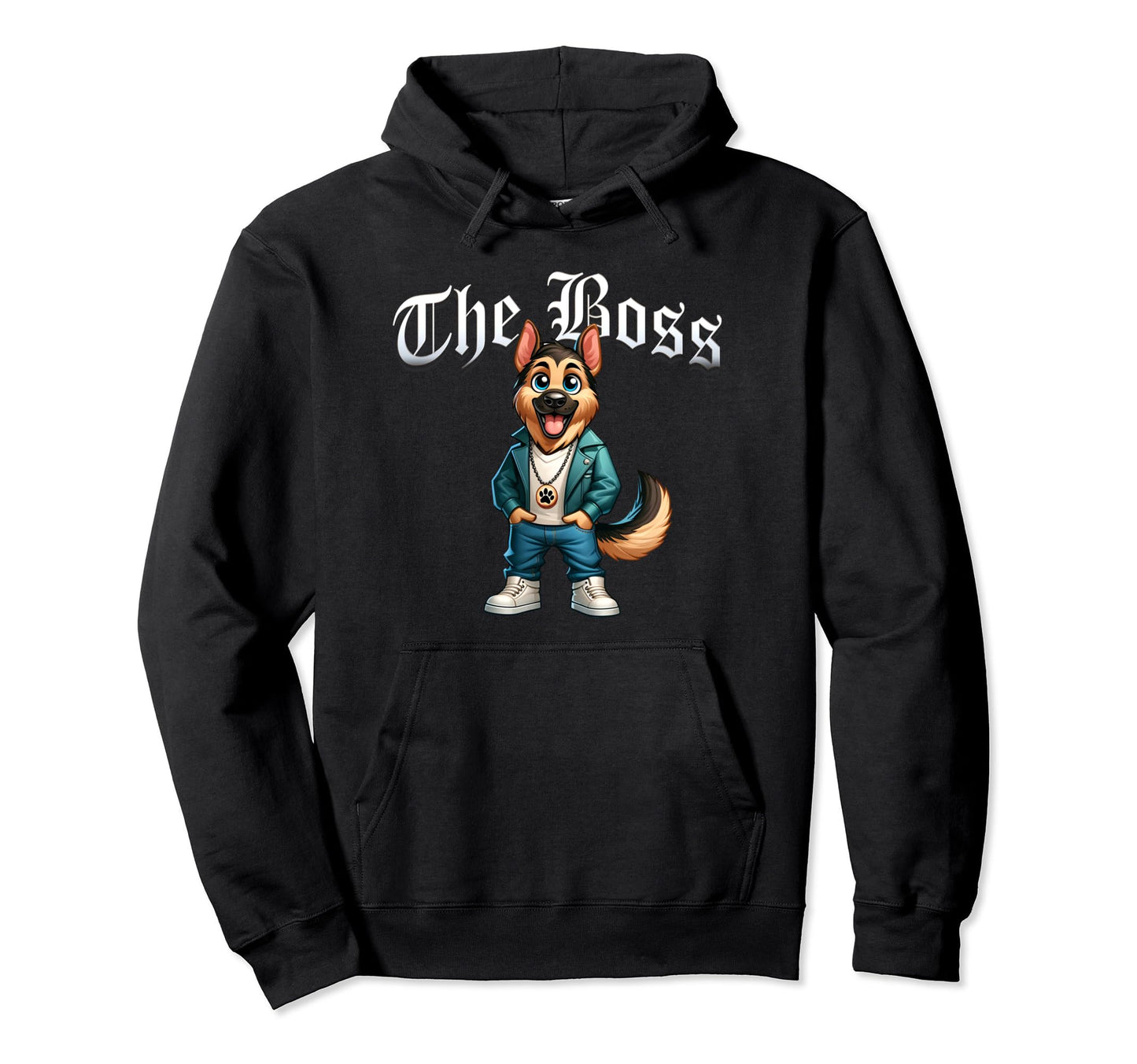 German Shepherd Dog Boss Jacket Hoodie - Casual Everyday Wear Unisex - T-Shirt, Sweatshirt, Hoodie