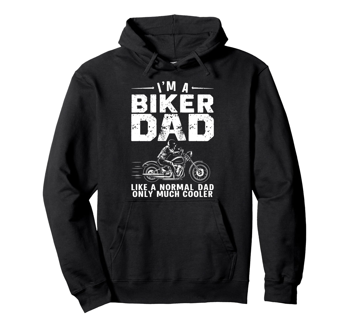 Biker Dad Funny Bike Lover Fathers Day Hoodie - Novelty Apparel Men Women - T-Shirt, Sweatshirt, Hoodie