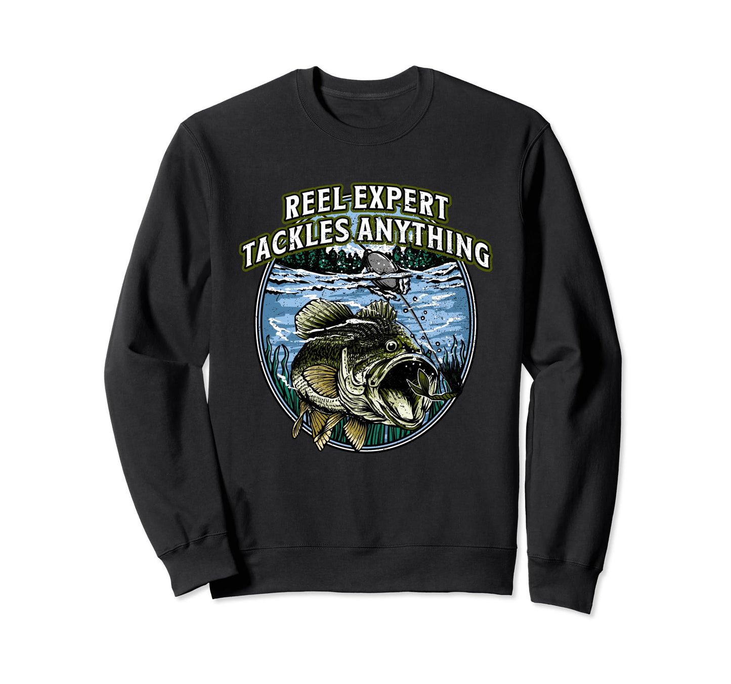 Reel Expert Tackles Anything Sweatshirt - Aesthetic Graphic Men Women - T-Shirt, Sweatshirt, Hoodie