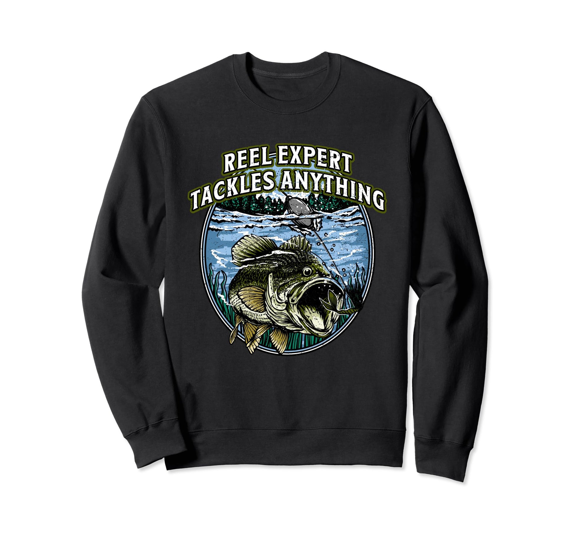 Reel Expert Tackles Anything Sweatshirt - Aesthetic Graphic Men Women - T-Shirt, Sweatshirt, Hoodie