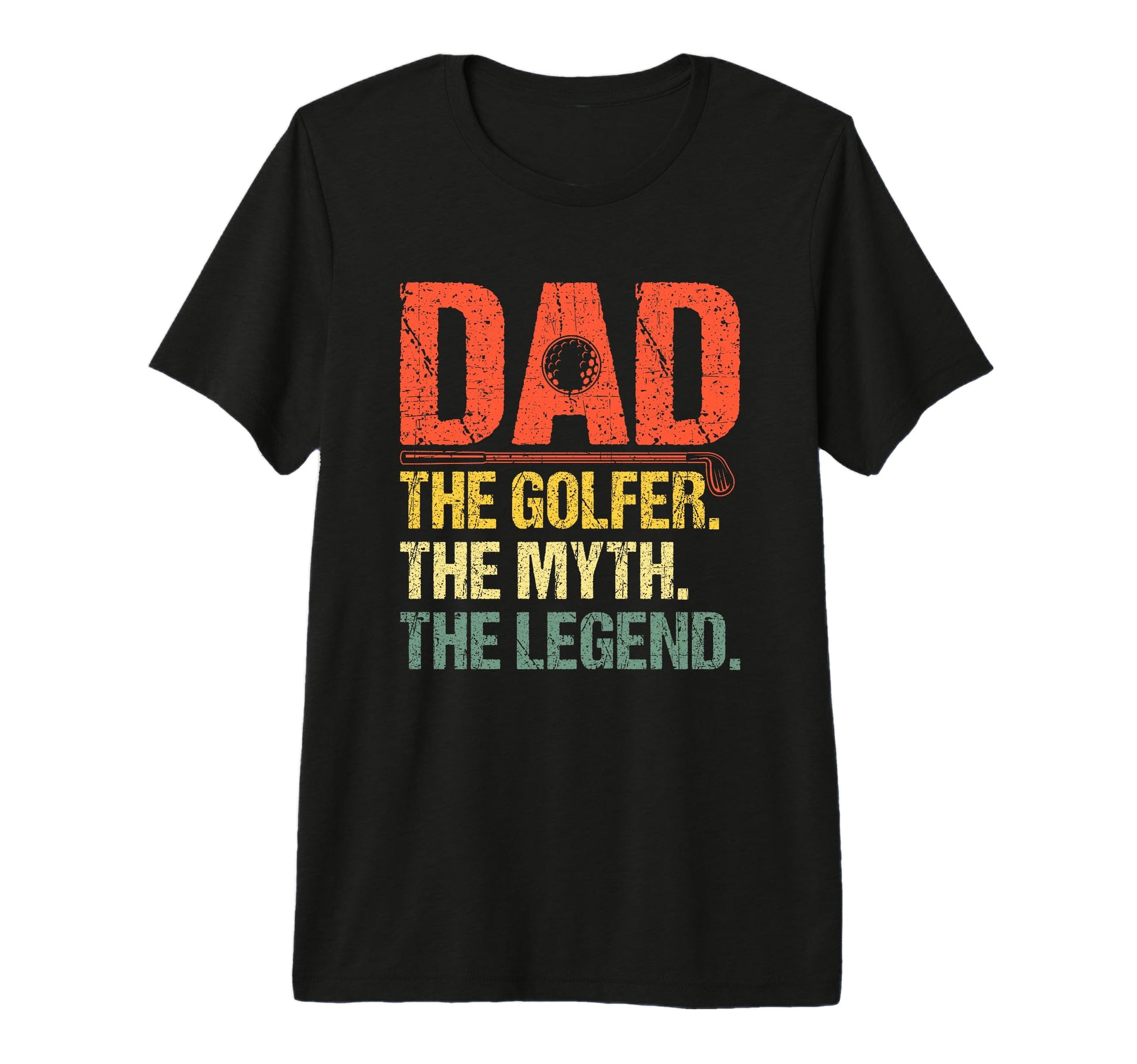 Dad Golfer Myth Legend Tri Blend T-Shirt - Casual Everyday Wear Unisex - T-Shirt, Sweatshirt, Hoodie
