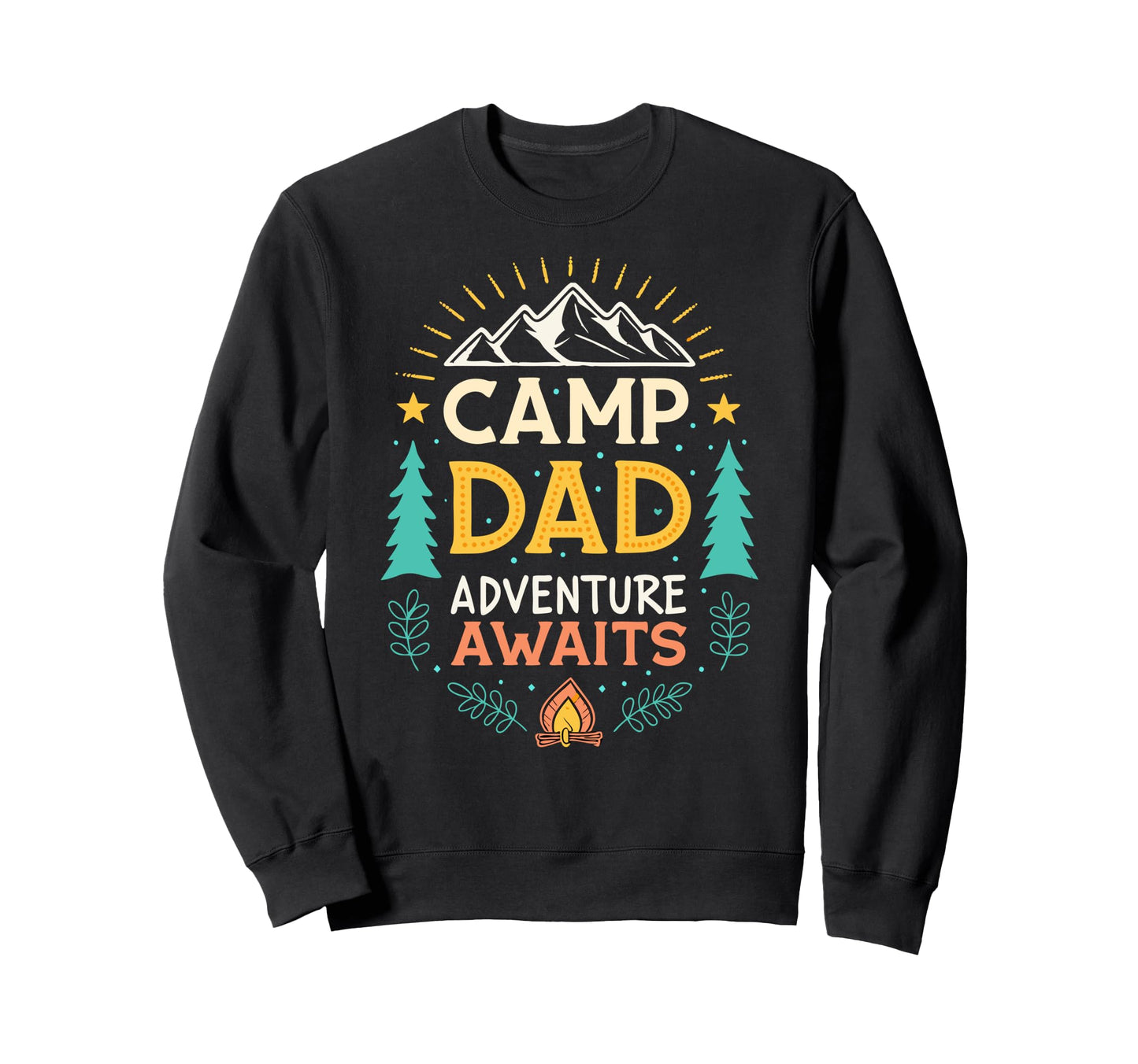 Adventure Dad Camping Dad Fathers Sweatshirt - Minimalist Print Men Women - T-Shirt, Sweatshirt, Hoodie