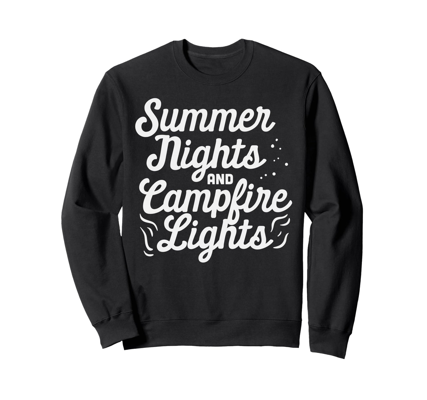 Summer Nights Campfire Lights Summer Sweatshirt - Trendy Graphic Unisex - T-Shirt, Sweatshirt, Hoodie