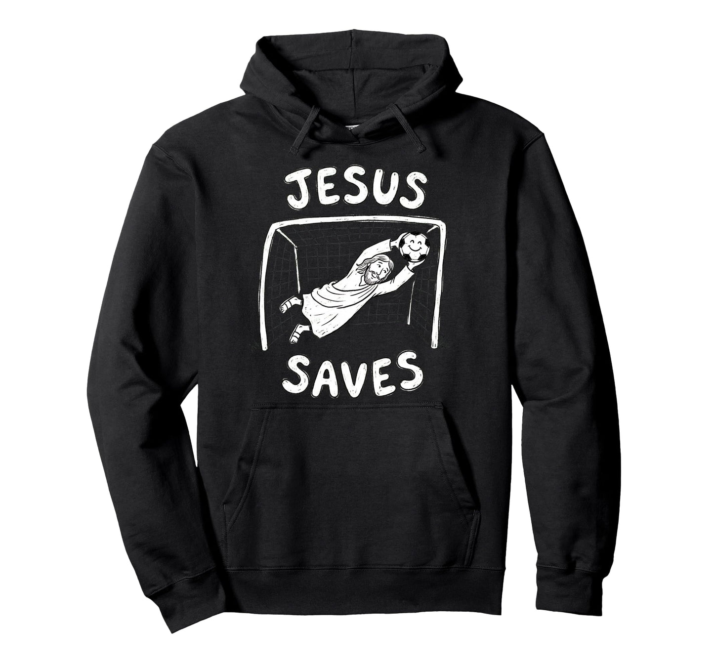 Christian Jesus Saves Soccer Goalkeeper Hoodie - Graphic Print Unisex - T-Shirt, Sweatshirt, Hoodie